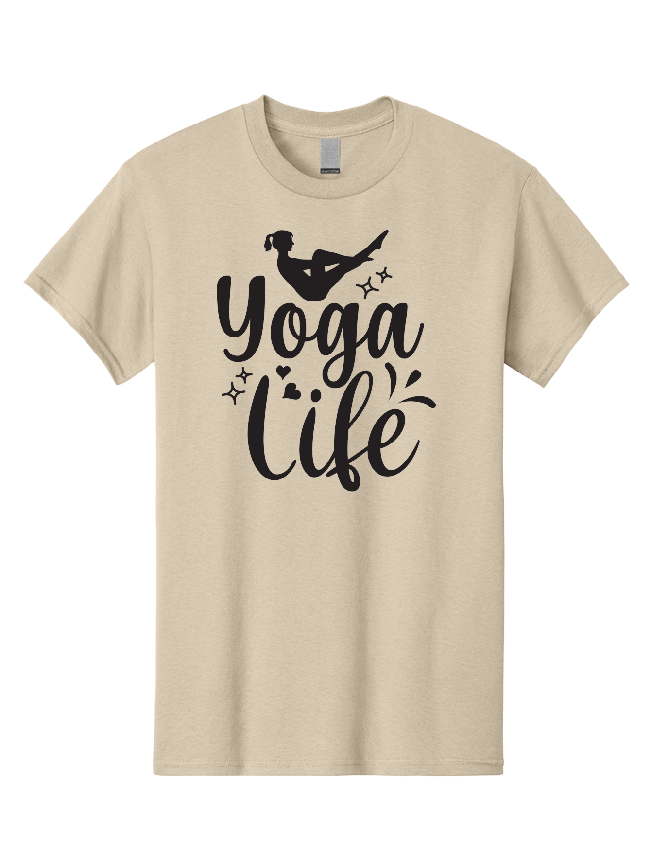 Yoga-Life Men'S Graphic Tee, 100% Cotton, Comfortable Casual Summer Wear, Machine Washable, Yoga Enthusiast, Silhouette Of A Yogi, Inspirational Quote, Wellness Lifestyle, Yoga Pose, Fitness Motivation, Meditation Practice, Yoga Love, Aad516 19