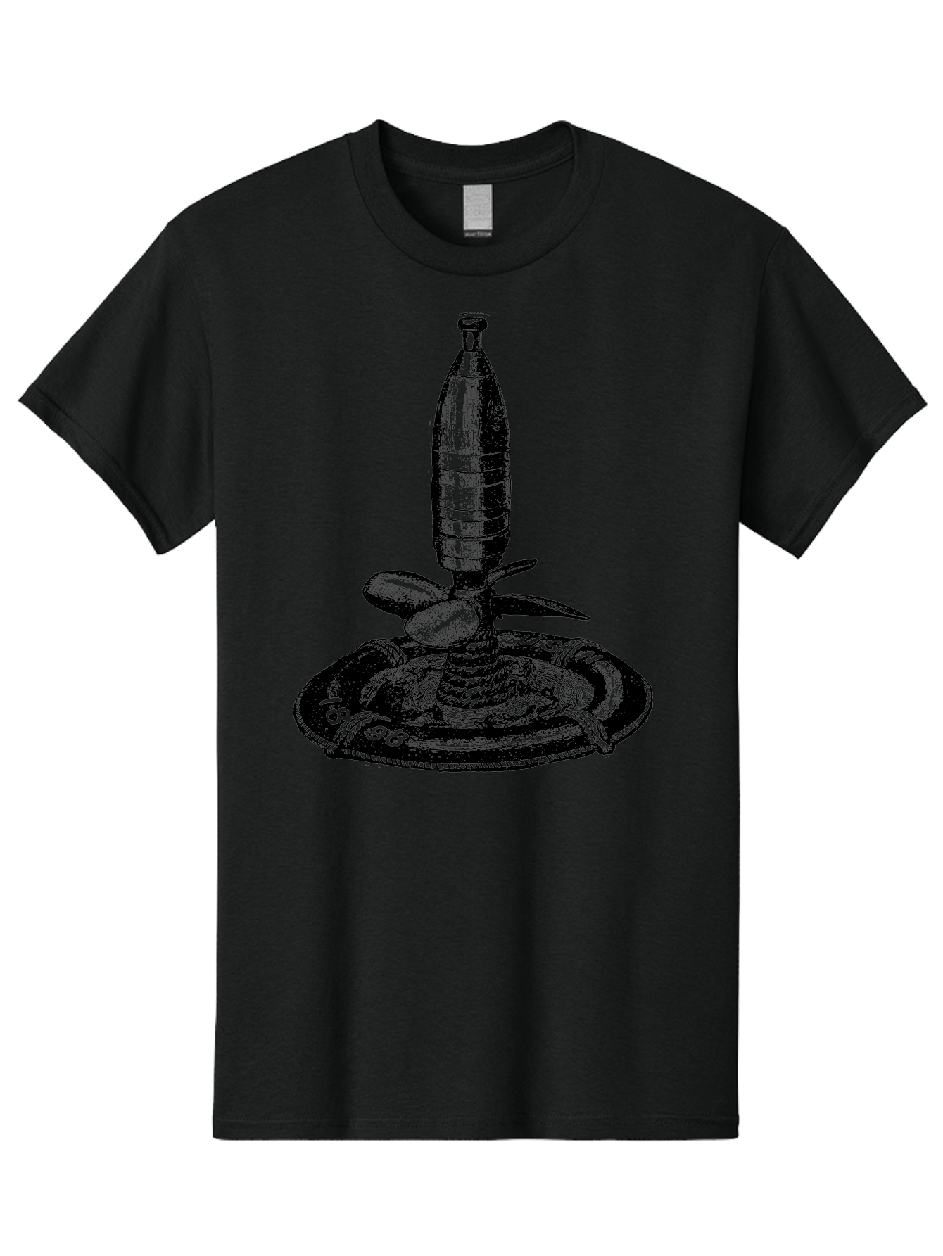 Bomb Men'S Graphic Tee, 100% Cotton, Comfortable Casual Summer Wear, Machine Washable, Explosive Device, Bomb Illustration, Vintage Artwork, Bomb On Plate, Coiled Spring, Detailed Engraving, Historical Graphic, War Symbol Aad519 15