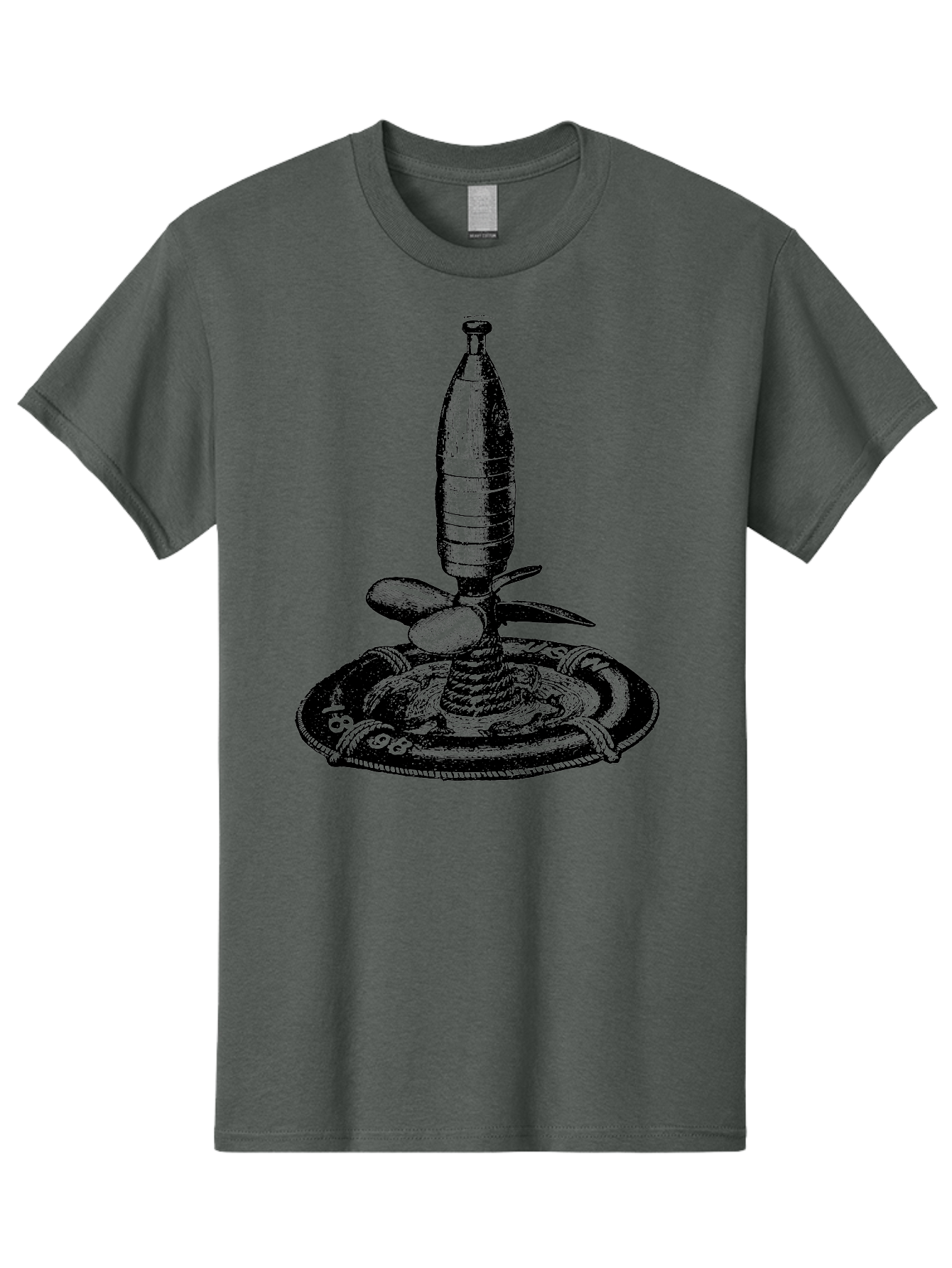 Bomb Men'S Graphic Tee, 100% Cotton, Comfortable Casual Summer Wear, Machine Washable, Explosive Device, Bomb Illustration, Vintage Artwork, Bomb On Plate, Coiled Spring, Detailed Engraving, Historical Graphic, War Symbol Aad519 23