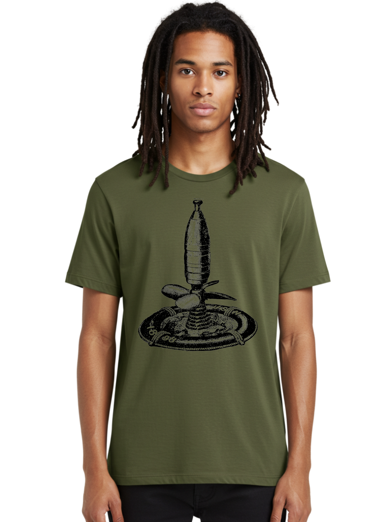 Bomb Men'S Graphic Tee, 100% Cotton, Comfortable Casual Summer Wear, Machine Washable, Explosive Device, Bomb Illustration, Vintage Artwork, Bomb On Plate, Coiled Spring, Detailed Engraving, Historical Graphic, War Symbol Aad519 14