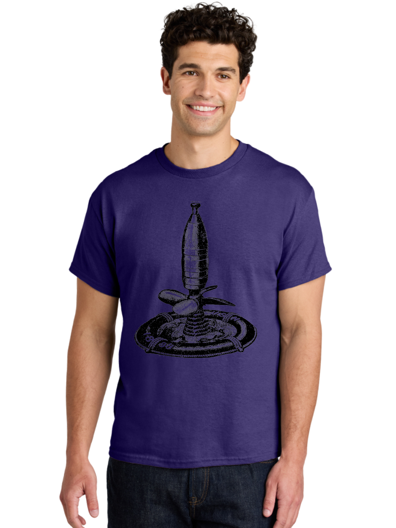 Bomb Men'S Graphic Tee, 100% Cotton, Comfortable Casual Summer Wear, Machine Washable, Explosive Device, Bomb Illustration, Vintage Artwork, Bomb On Plate, Coiled Spring, Detailed Engraving, Historical Graphic, War Symbol Aad519 10