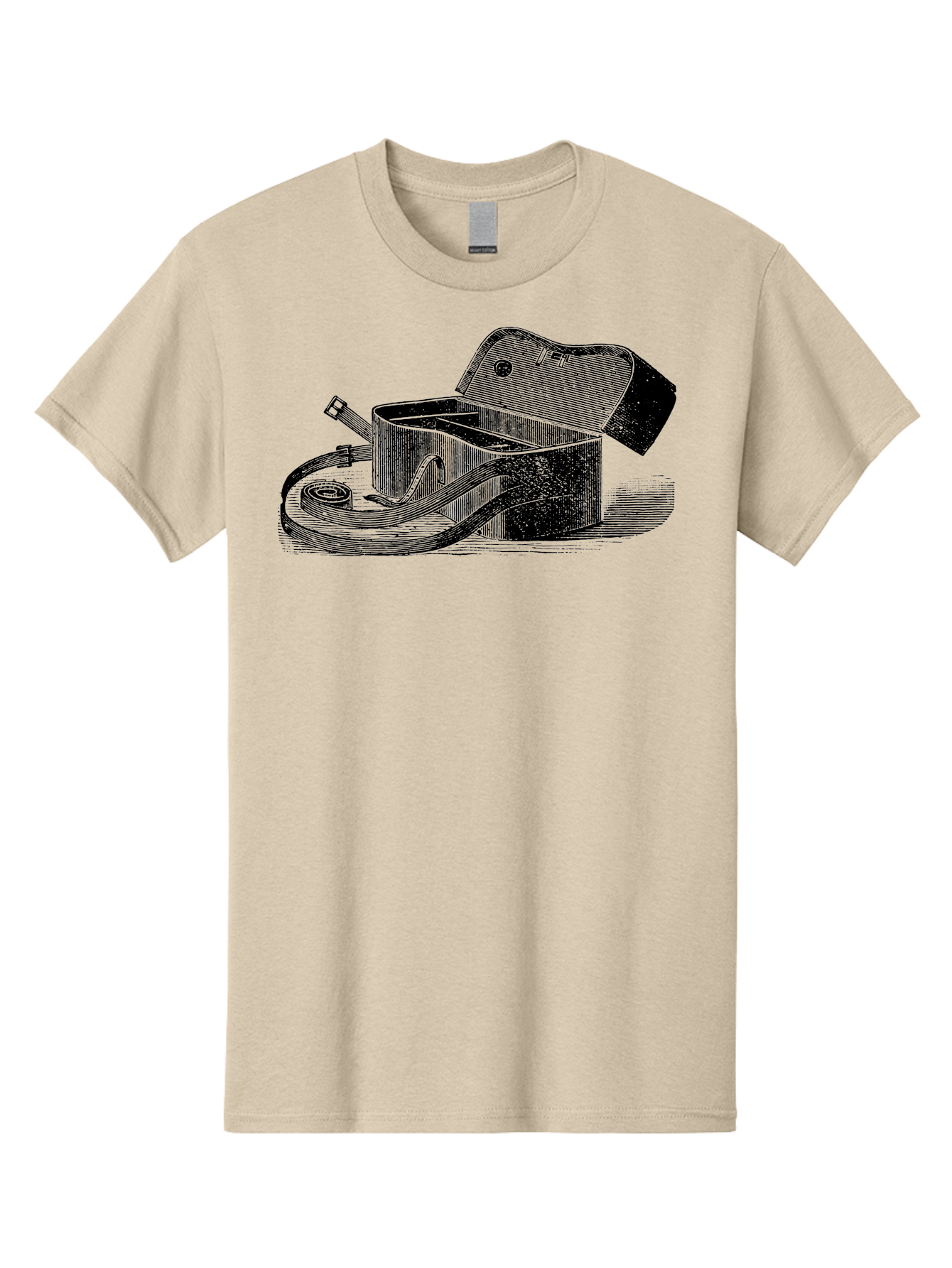 Camera-Bag Men'S Graphic Tee, 100% Cotton, Comfortable Casual Summer Wear, Machine Washable, Vintage Camera Bag, Photography Equipment, Classic Design, Leather Strap, Retro Style, Camera Accessories, Photography Gear Aad520 23
