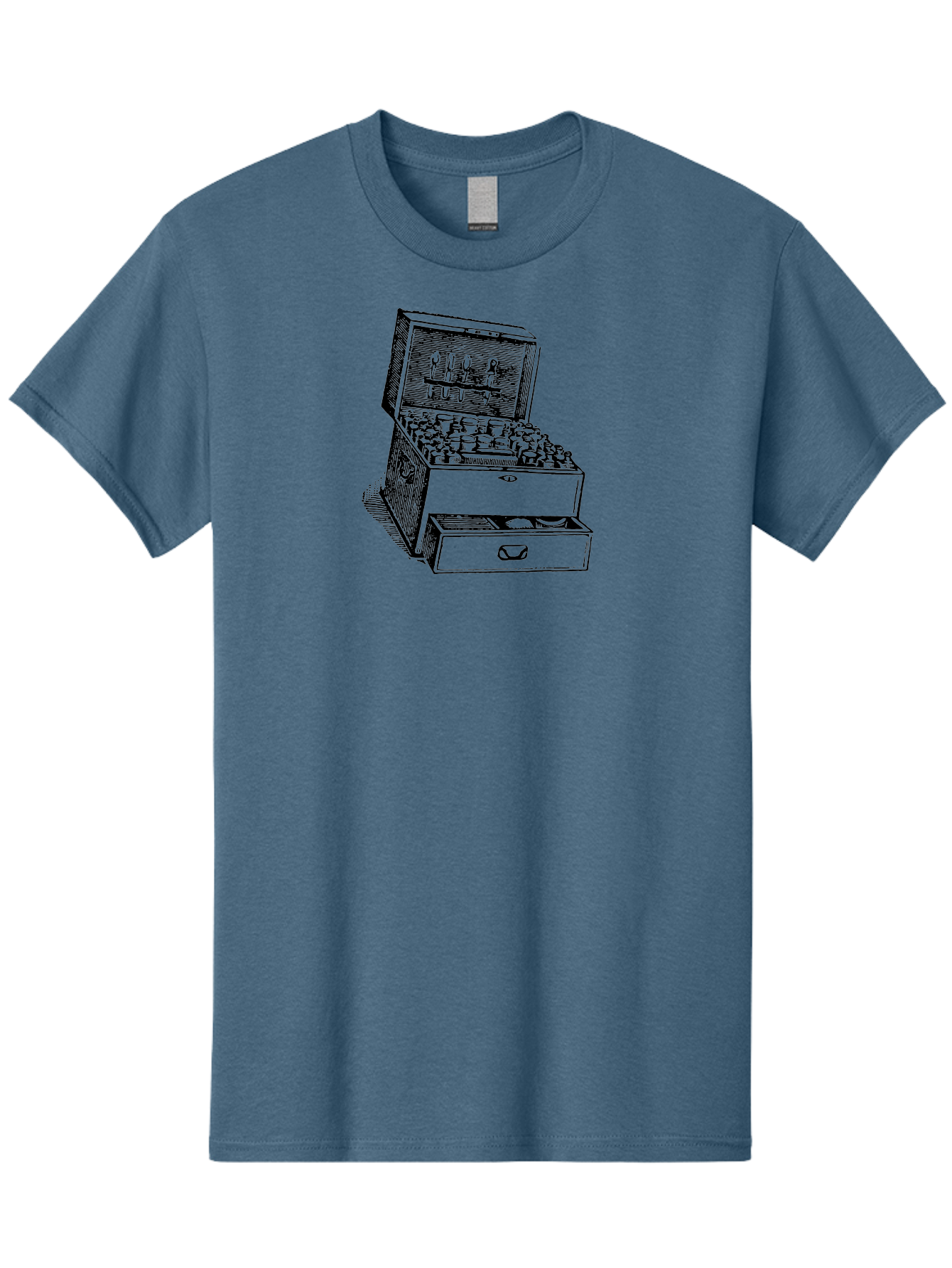 Chemist-Cabinet Men'S Graphic Tee, 100% Cotton, Comfortable Casual Summer Wear, Machine Washable, Vintage Apothecary, Medicine Storage, Old-Fashioned Remedies, Antique Medical Equipment, Wooden Chest, Medical History, Pharmacy Cabinet, Aad523 21