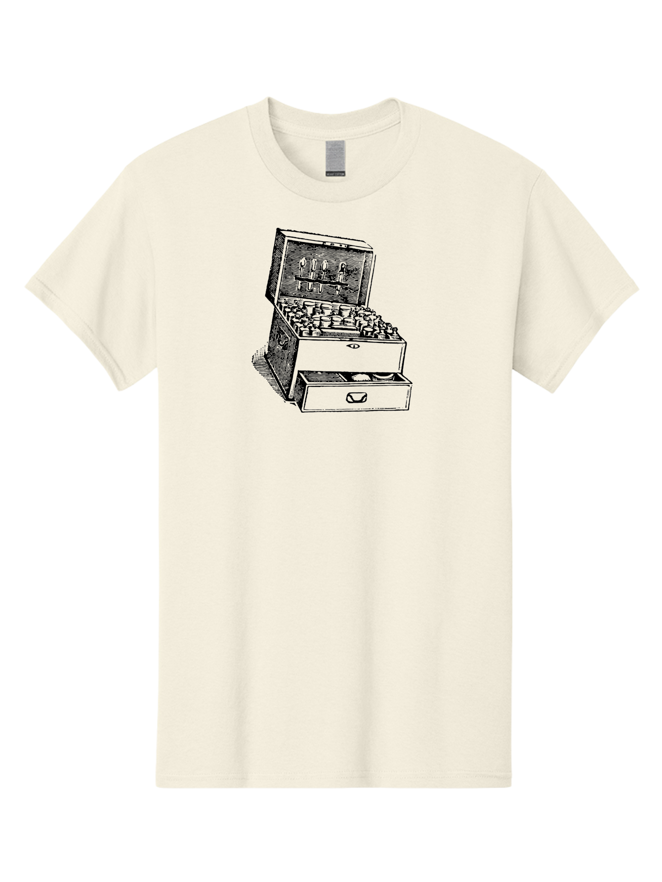 Chemist-Cabinet Men'S Graphic Tee, 100% Cotton, Comfortable Casual Summer Wear, Machine Washable, Vintage Apothecary, Medicine Storage, Old-Fashioned Remedies, Antique Medical Equipment, Wooden Chest, Medical History, Pharmacy Cabinet, Aad523 29