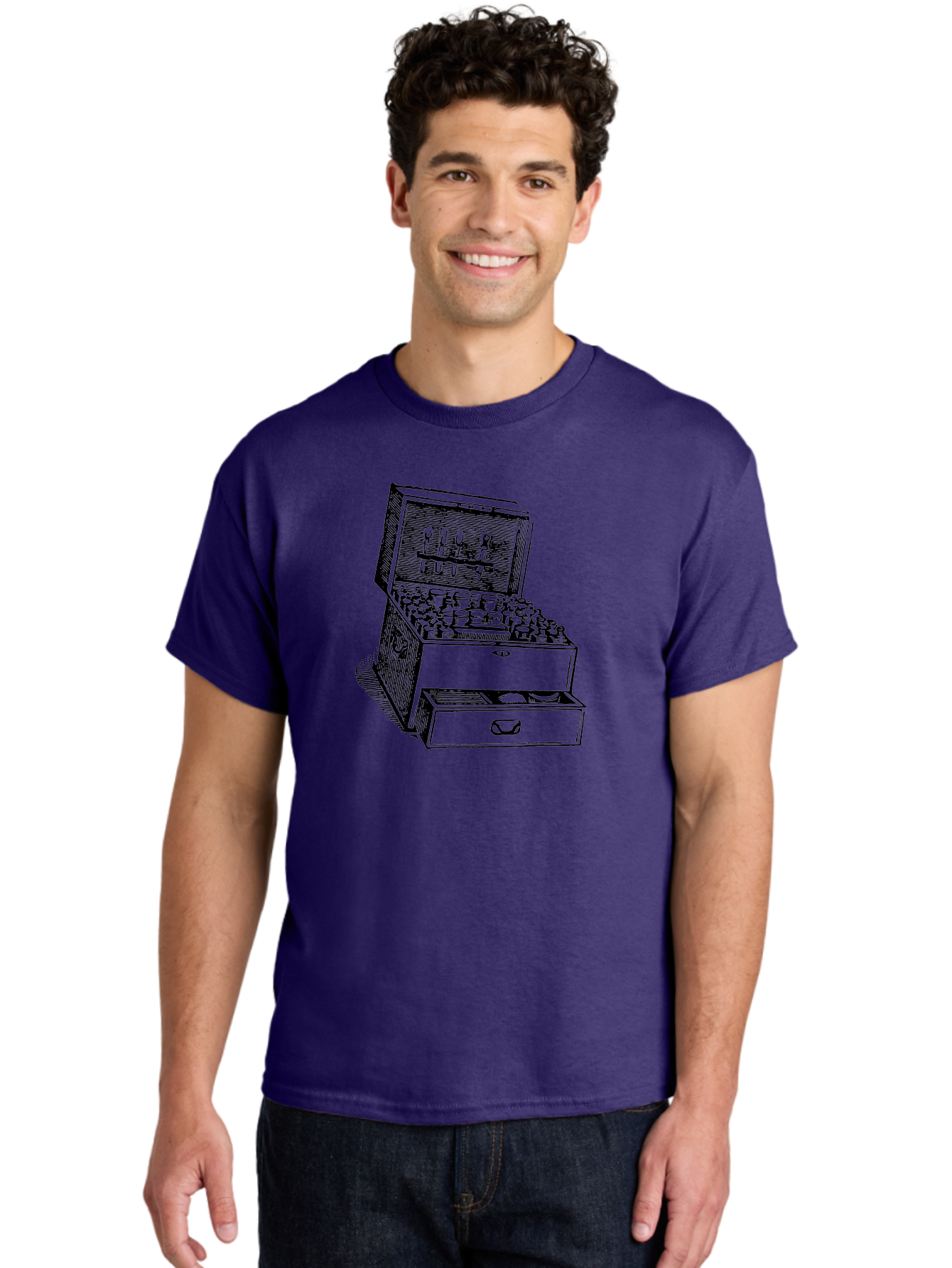 Chemist-Cabinet Men'S Graphic Tee, 100% Cotton, Comfortable Casual Summer Wear, Machine Washable, Vintage Apothecary, Medicine Storage, Old-Fashioned Remedies, Antique Medical Equipment, Wooden Chest, Medical History, Pharmacy Cabinet, Aad523 26
