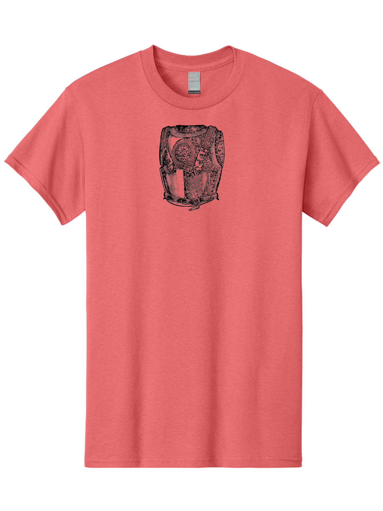 Cuirass-1 Men'S Graphic Tee, 100% Cotton, Comfortable Casual Summer Wear, Machine Washable, Vintage Breastplate, Roman Armor, Medieval Style, Protective Gear, Historical Reenactment, Military Attire, Ornate Design, Intricate Details Aad530 11