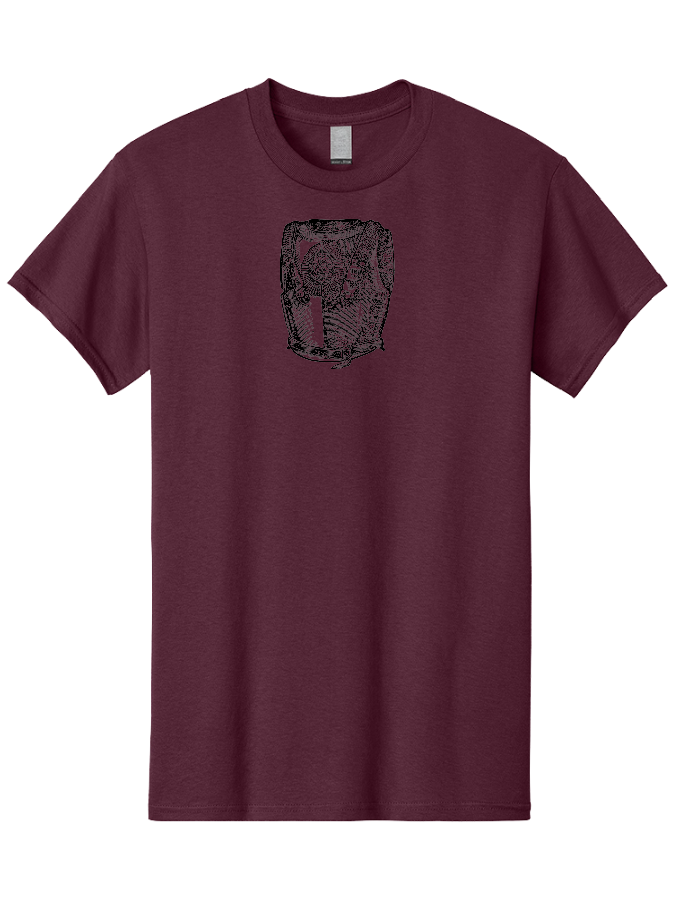 Cuirass-1 Men'S Graphic Tee, 100% Cotton, Comfortable Casual Summer Wear, Machine Washable, Vintage Breastplate, Roman Armor, Medieval Style, Protective Gear, Historical Reenactment, Military Attire, Ornate Design, Intricate Details Aad530 19