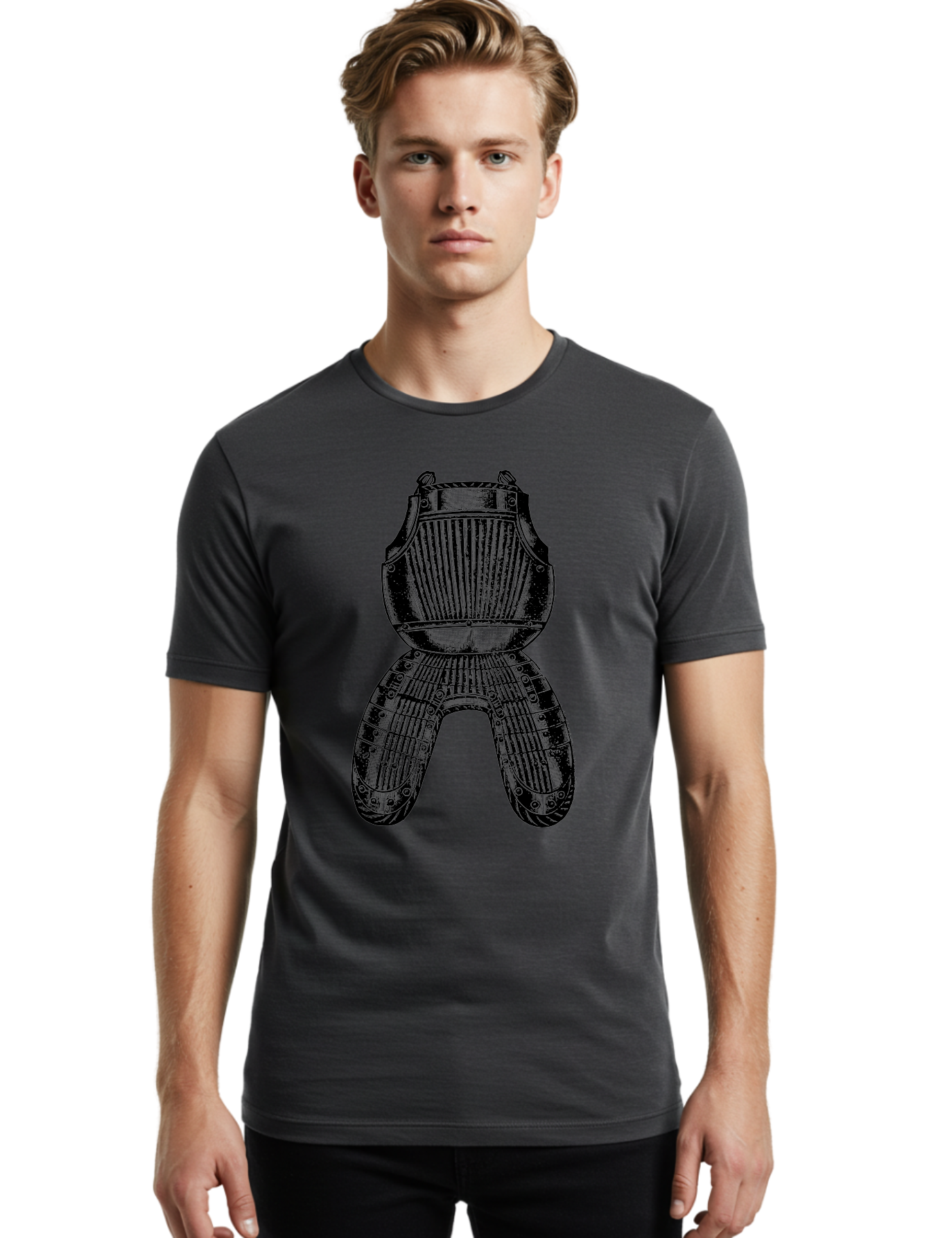 Diver-S-Suit Men'S Graphic Tee, 100% Cotton, Comfortable Casual Summer Wear, Machine Washable, Medieval Armor, Protective Gear, Historical Relic, Knight'S Attire, Metal Craftsmanship, Vintage Design, Decorative Armor, Historical Artifact Aad534 24