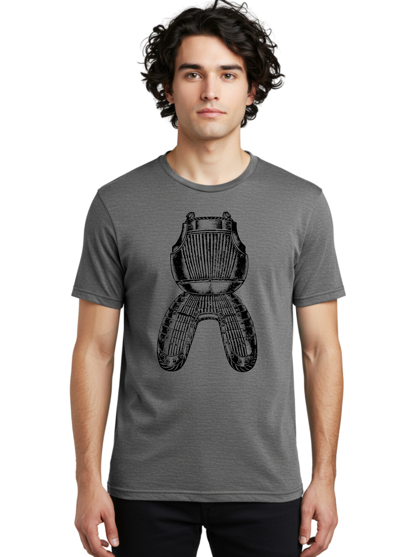 Diver-S-Suit Men'S Graphic Tee, 100% Cotton, Comfortable Casual Summer Wear, Machine Washable, Medieval Armor, Protective Gear, Historical Relic, Knight'S Attire, Metal Craftsmanship, Vintage Design, Decorative Armor, Historical Artifact Aad534 30