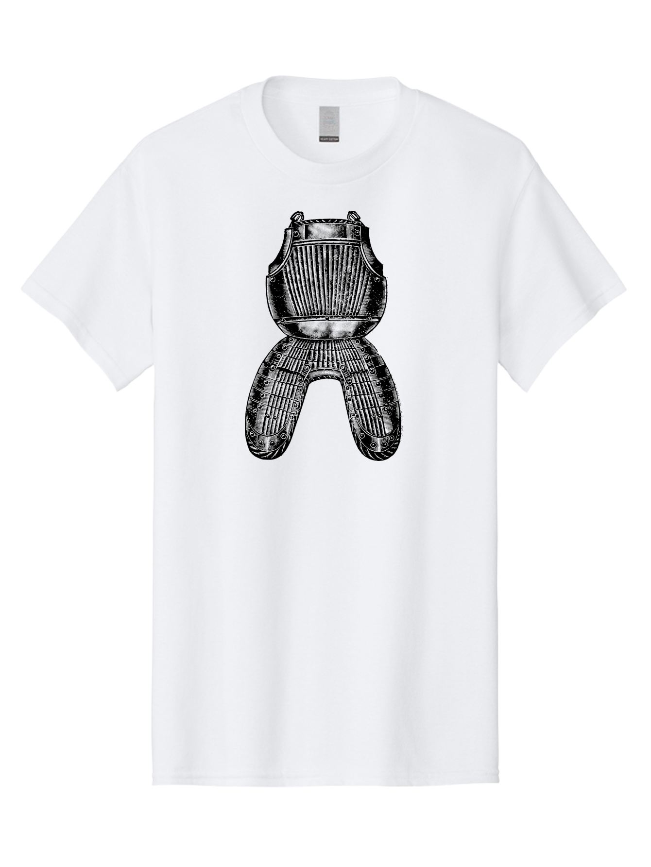 Diver-S-Suit Men'S Graphic Tee, 100% Cotton, Comfortable Casual Summer Wear, Machine Washable, Medieval Armor, Protective Gear, Historical Relic, Knight'S Attire, Metal Craftsmanship, Vintage Design, Decorative Armor, Historical Artifact Aad534 25