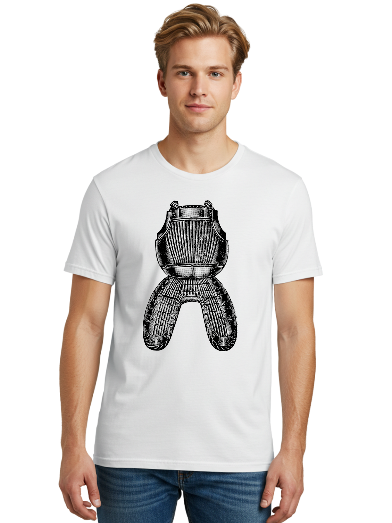 Diver-S-Suit Men'S Graphic Tee, 100% Cotton, Comfortable Casual Summer Wear, Machine Washable, Medieval Armor, Protective Gear, Historical Relic, Knight'S Attire, Metal Craftsmanship, Vintage Design, Decorative Armor, Historical Artifact Aad534 26