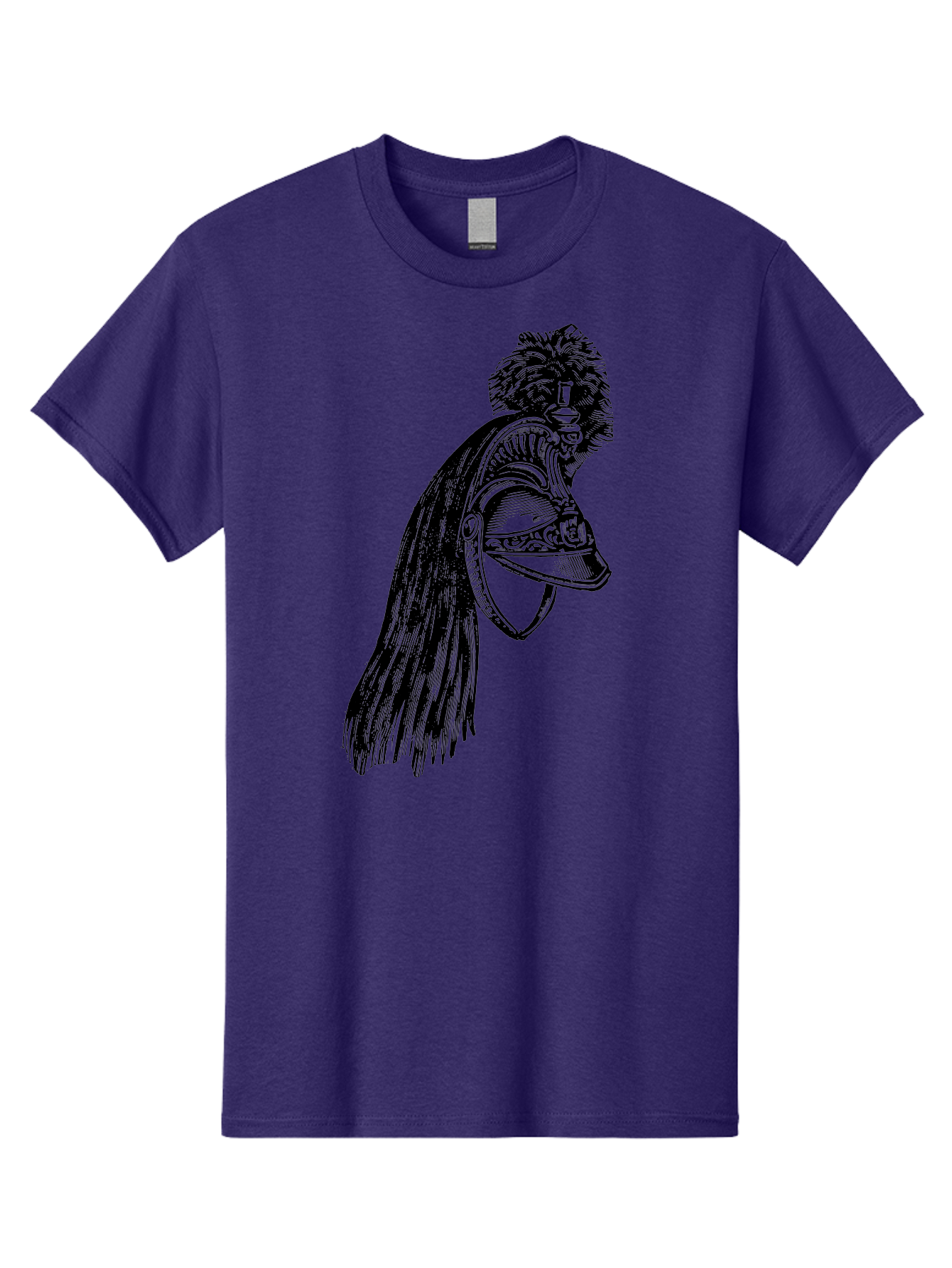 Helmet Men'S Graphic Tee, 100% Cotton, Comfortable Casual Summer Wear, Machine Washable, Vintage Helmet, Feathered Plume, Military Headgear, Historical Armor, Ornate Design, Classical Illustration, Detailed Artwork, Historical Reenactment, Aad542 11
