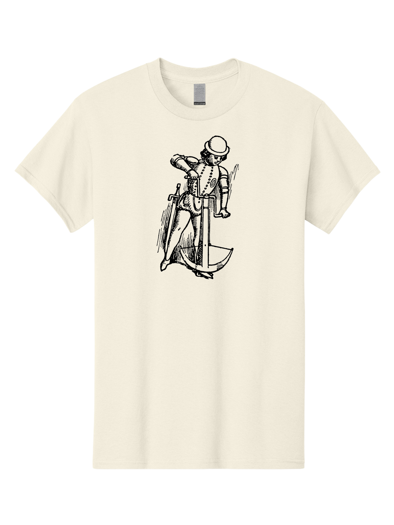 Man-In-Armor-With-Sword-And-Shield Men'S Graphic Tee, 100% Cotton, Comfortable Casual Summer Wear, Machine Washable, Medieval Knight, Armor, Sword, Historical Figure, Suit Of Armor, Medieval Warfare, Chivalry, Armor Plating, Knight'S Attire, Aad546 25