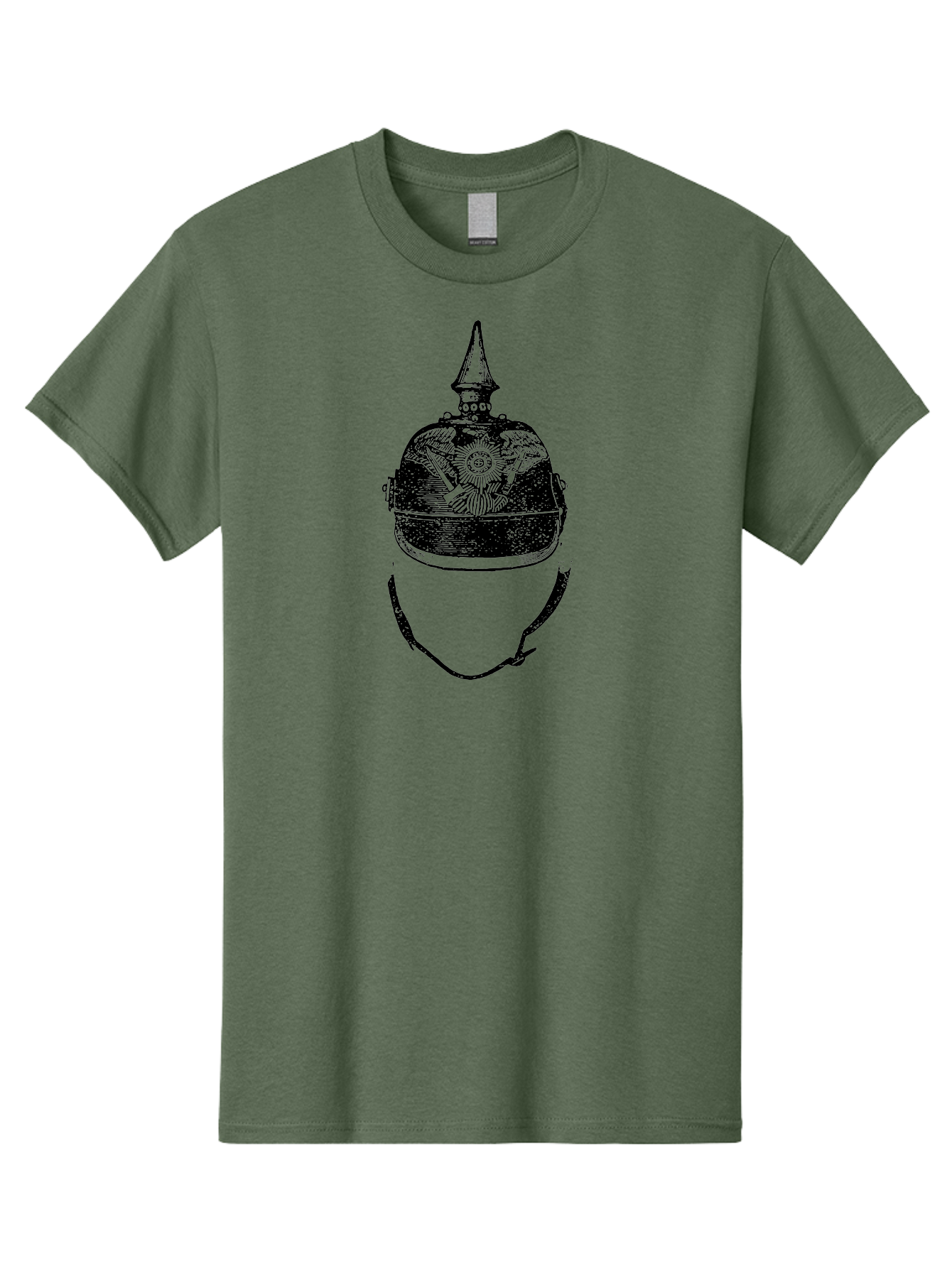 Military-Helmet Men'S Graphic Tee, 100% Cotton, Comfortable Casual Summer Wear, Machine Washable, Historic Military Helmet, Prussian Helmet, Pickelhaube, Military Uniform, Historical Armor, Vintage Military, Antique Helmet, Military History, Aad549 19