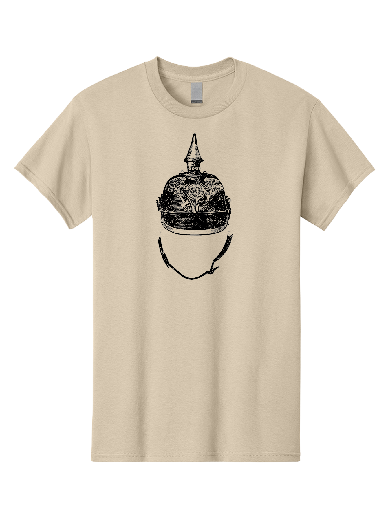 Military-Helmet Men'S Graphic Tee, 100% Cotton, Comfortable Casual Summer Wear, Machine Washable, Historic Military Helmet, Prussian Helmet, Pickelhaube, Military Uniform, Historical Armor, Vintage Military, Antique Helmet, Military History, Aad549 27
