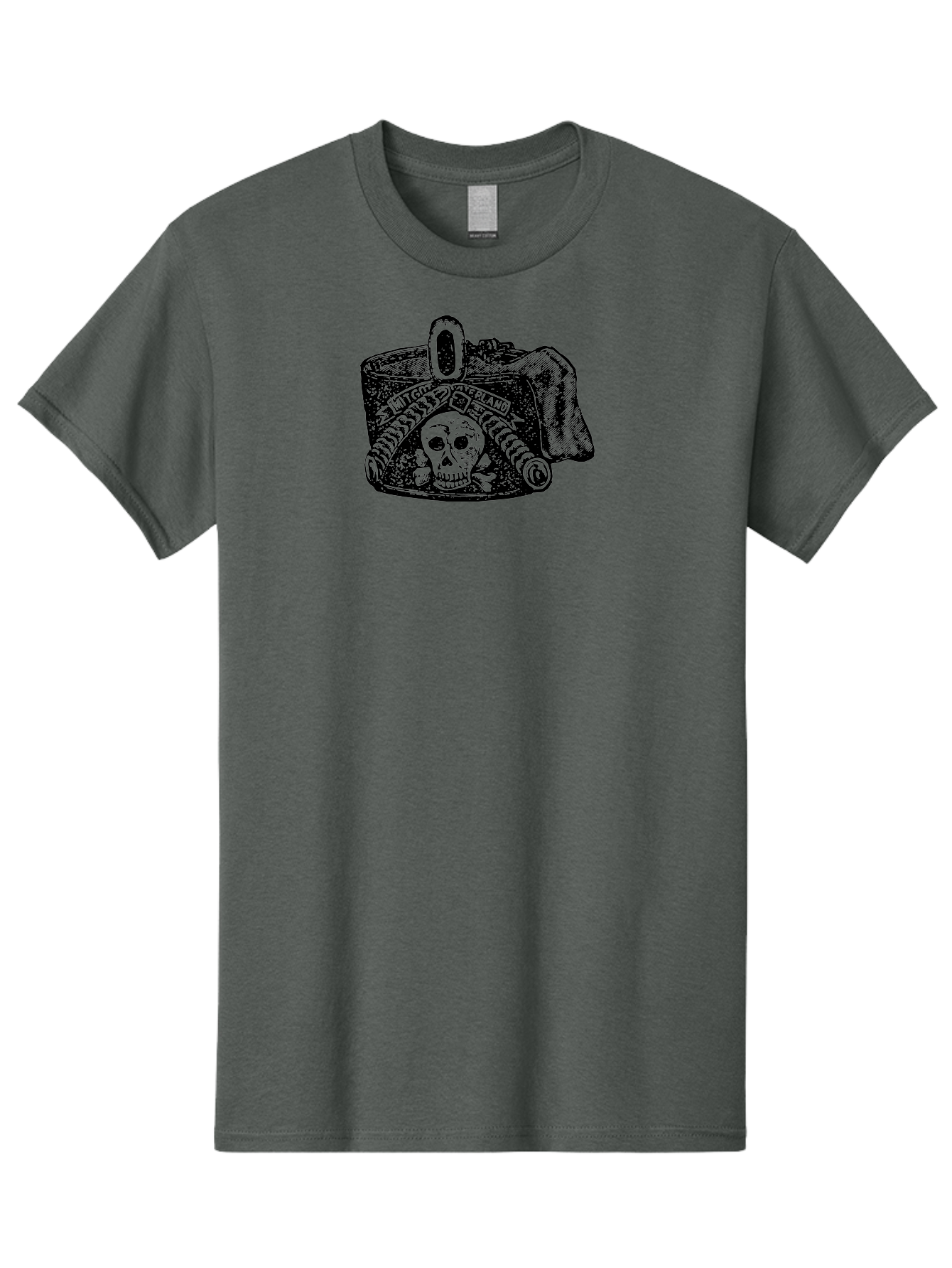 Mit-Got-Waterland Men'S Graphic Tee, 100% Cotton, Comfortable Casual Summer Wear, Machine Washable, Skull And Crossbones, Pirate Hat, Skull Illustration, Crossbones Symbol, Mit Goo Ferland, Pirate-Themed Artwork, Gothic Artwork, Aad551 13
