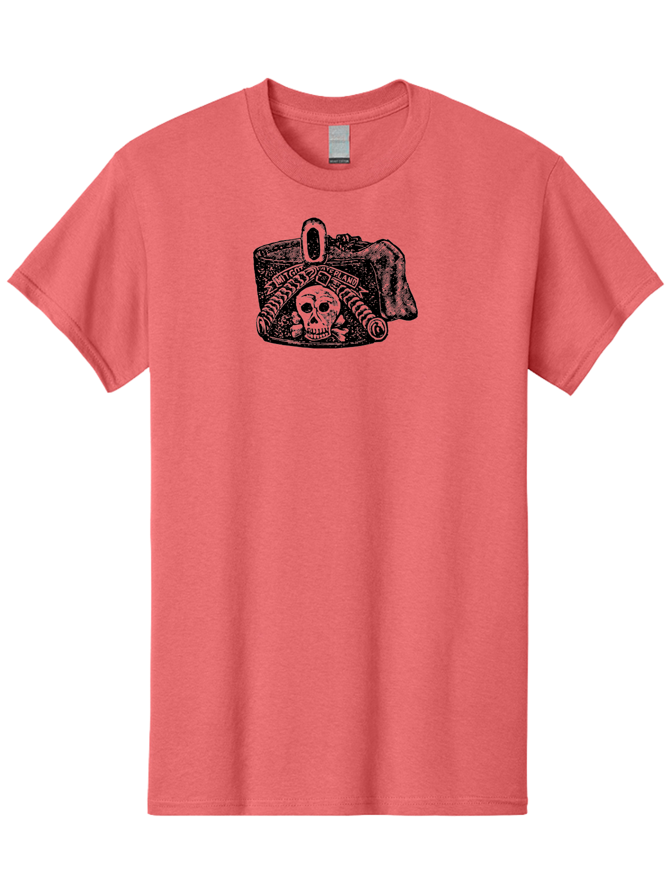 Mit-Got-Waterland Men'S Graphic Tee, 100% Cotton, Comfortable Casual Summer Wear, Machine Washable, Skull And Crossbones, Pirate Hat, Skull Illustration, Crossbones Symbol, Mit Goo Ferland, Pirate-Themed Artwork, Gothic Artwork, Aad551 11