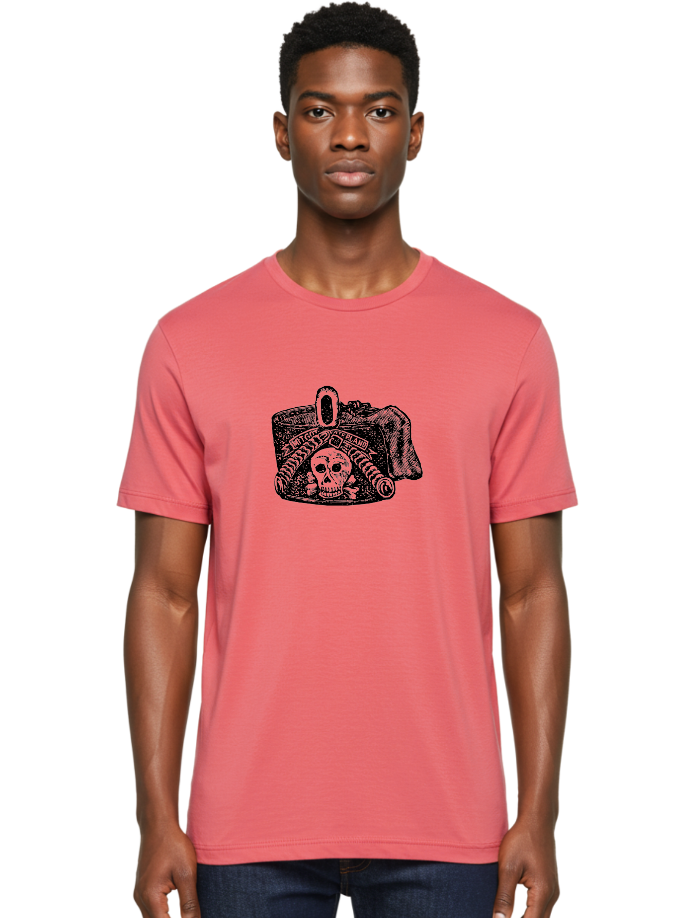 Mit-Got-Waterland Men'S Graphic Tee, 100% Cotton, Comfortable Casual Summer Wear, Machine Washable, Skull And Crossbones, Pirate Hat, Skull Illustration, Crossbones Symbol, Mit Goo Ferland, Pirate-Themed Artwork, Gothic Artwork, Aad551 12