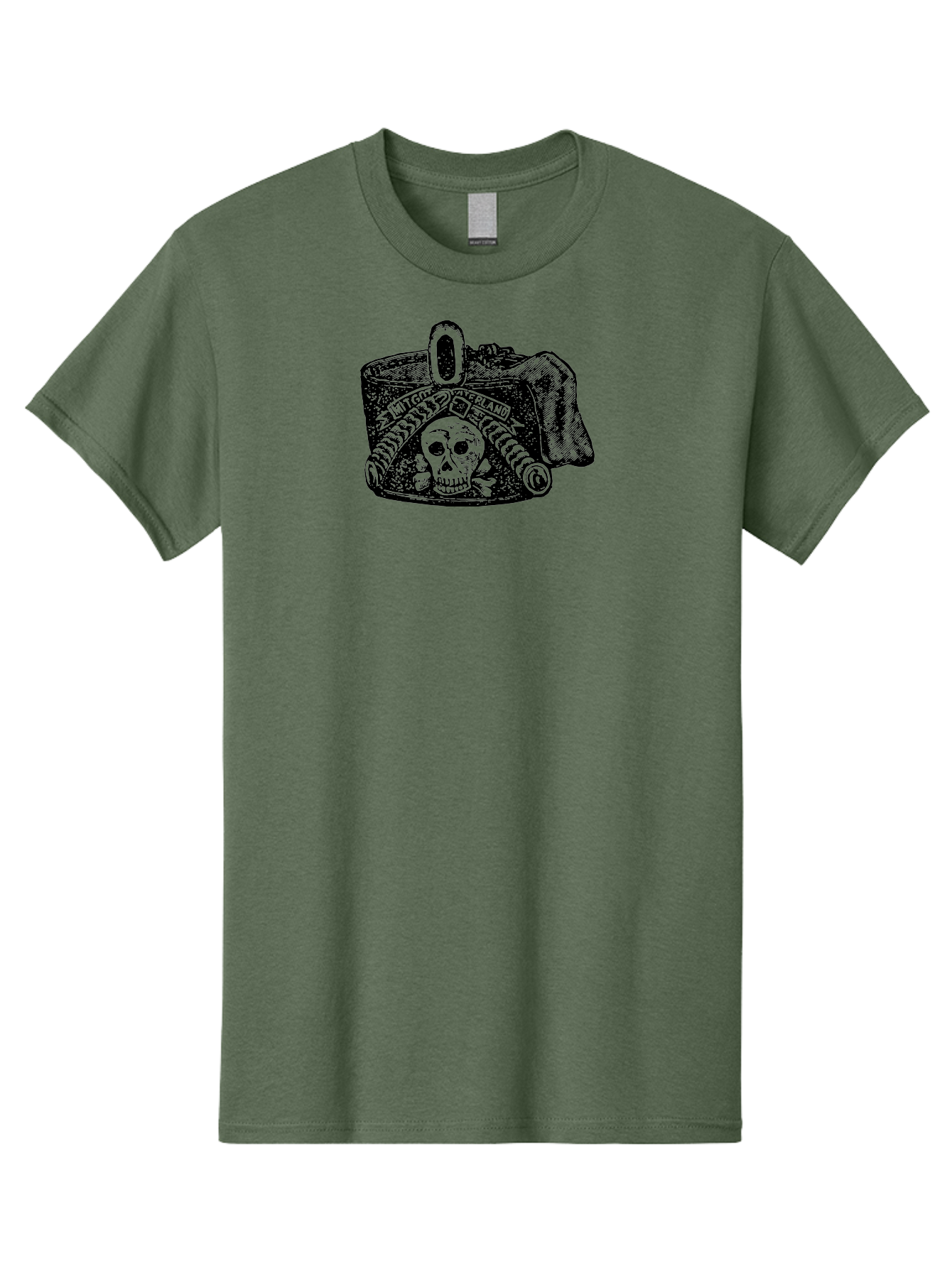 Mit-Got-Waterland Men'S Graphic Tee, 100% Cotton, Comfortable Casual Summer Wear, Machine Washable, Skull And Crossbones, Pirate Hat, Skull Illustration, Crossbones Symbol, Mit Goo Ferland, Pirate-Themed Artwork, Gothic Artwork, Aad551 19