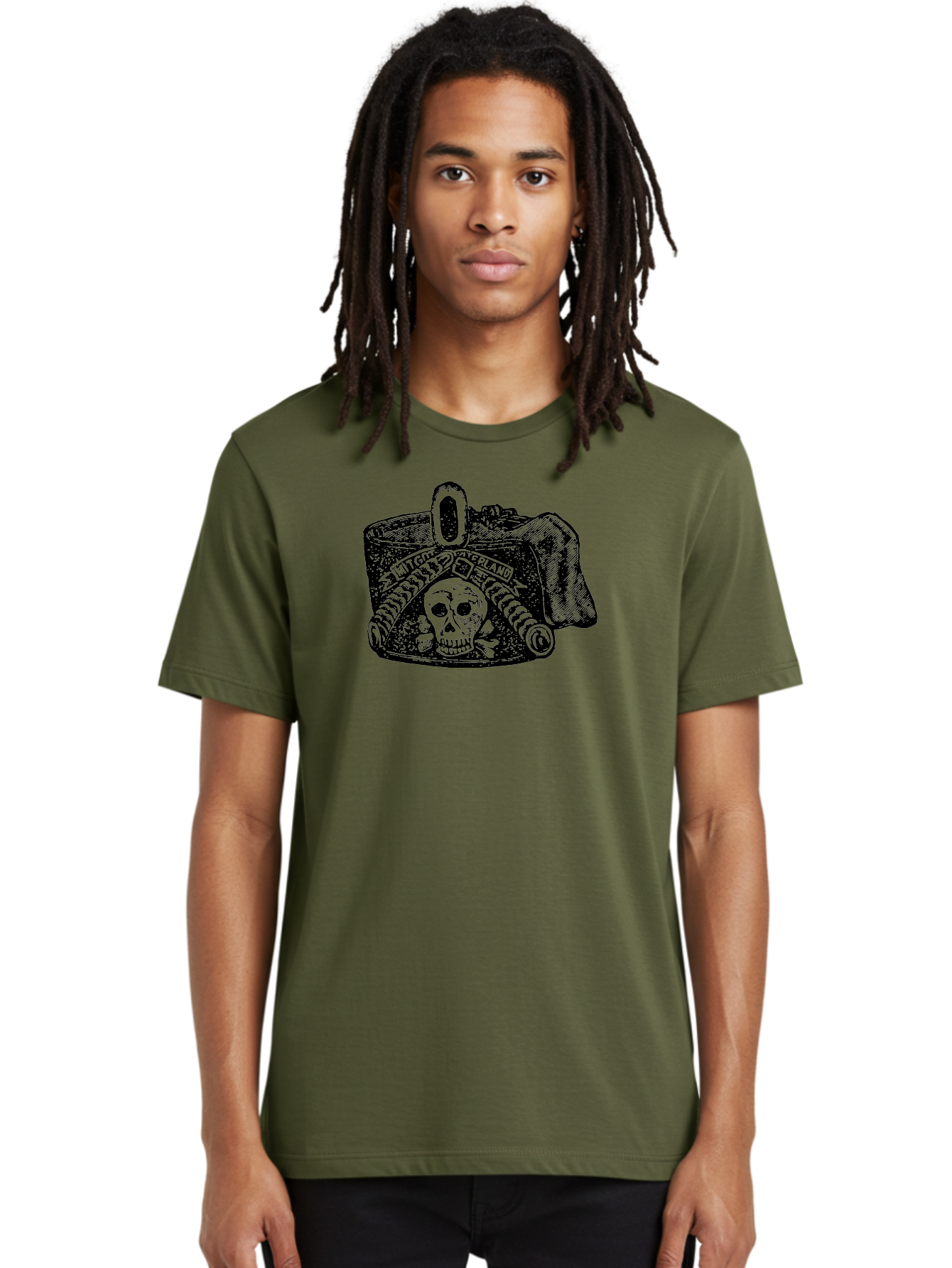 Mit-Got-Waterland Men'S Graphic Tee, 100% Cotton, Comfortable Casual Summer Wear, Machine Washable, Skull And Crossbones, Pirate Hat, Skull Illustration, Crossbones Symbol, Mit Goo Ferland, Pirate-Themed Artwork, Gothic Artwork, Aad551 20