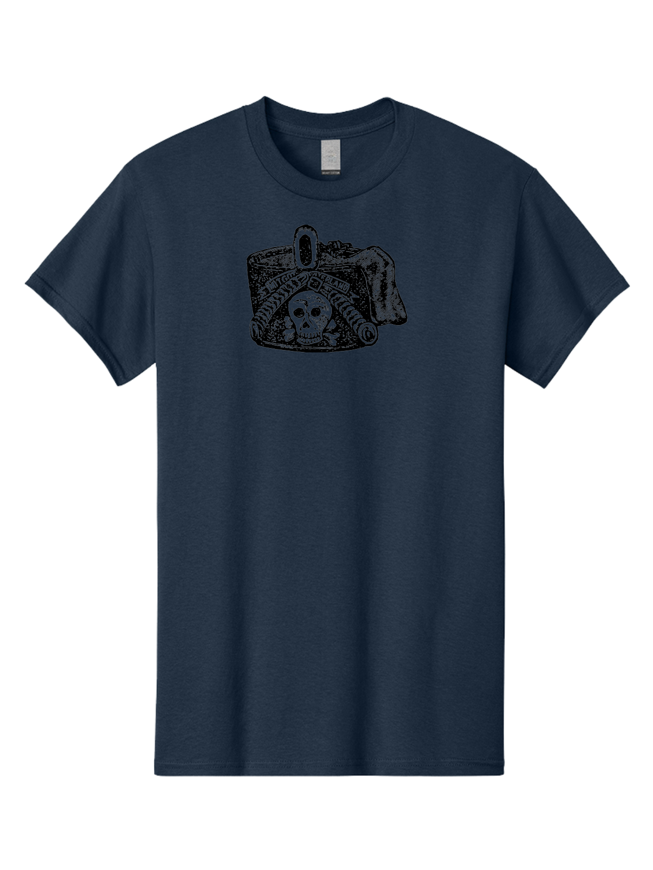 Mit-Got-Waterland Men'S Graphic Tee, 100% Cotton, Comfortable Casual Summer Wear, Machine Washable, Skull And Crossbones, Pirate Hat, Skull Illustration, Crossbones Symbol, Mit Goo Ferland, Pirate-Themed Artwork, Gothic Artwork, Aad551 3