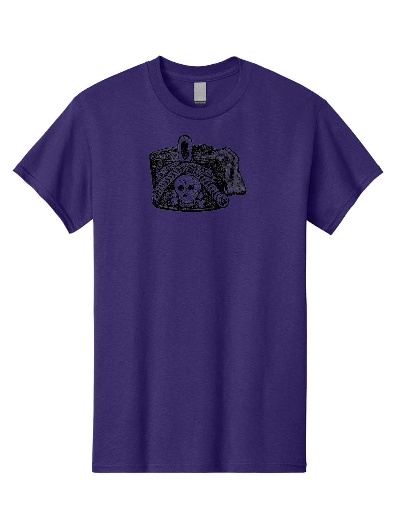 Mit-Got-Waterland Men'S Graphic Tee, 100% Cotton, Comfortable Casual Summer Wear, Machine Washable, Skull And Crossbones, Pirate Hat, Skull Illustration, Crossbones Symbol, Mit Goo Ferland, Pirate-Themed Artwork, Gothic Artwork, Aad551 25