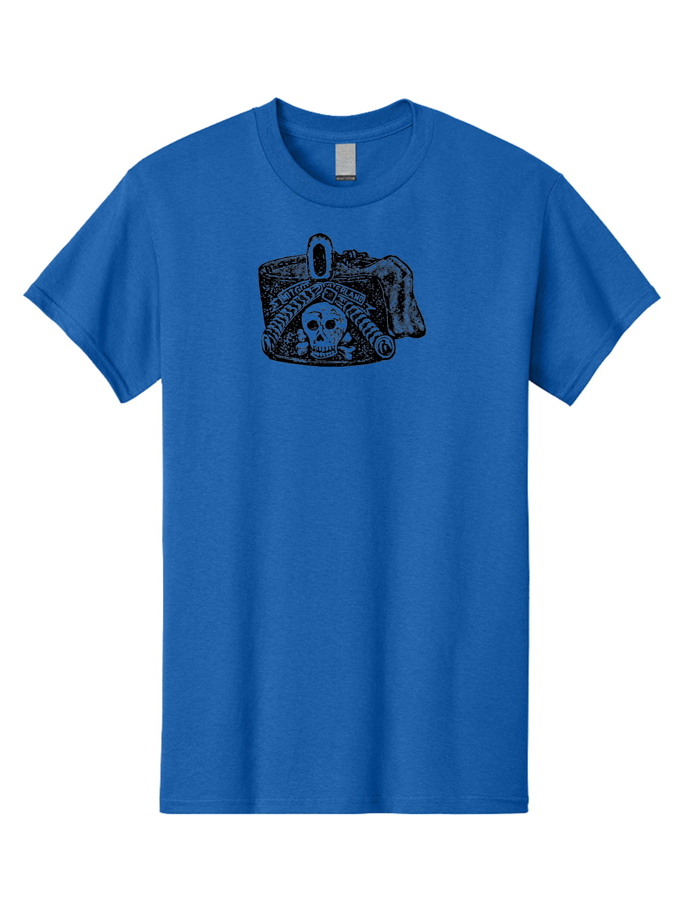 Mit-Got-Waterland Men'S Graphic Tee, 100% Cotton, Comfortable Casual Summer Wear, Machine Washable, Skull And Crossbones, Pirate Hat, Skull Illustration, Crossbones Symbol, Mit Goo Ferland, Pirate-Themed Artwork, Gothic Artwork, Aad551 29