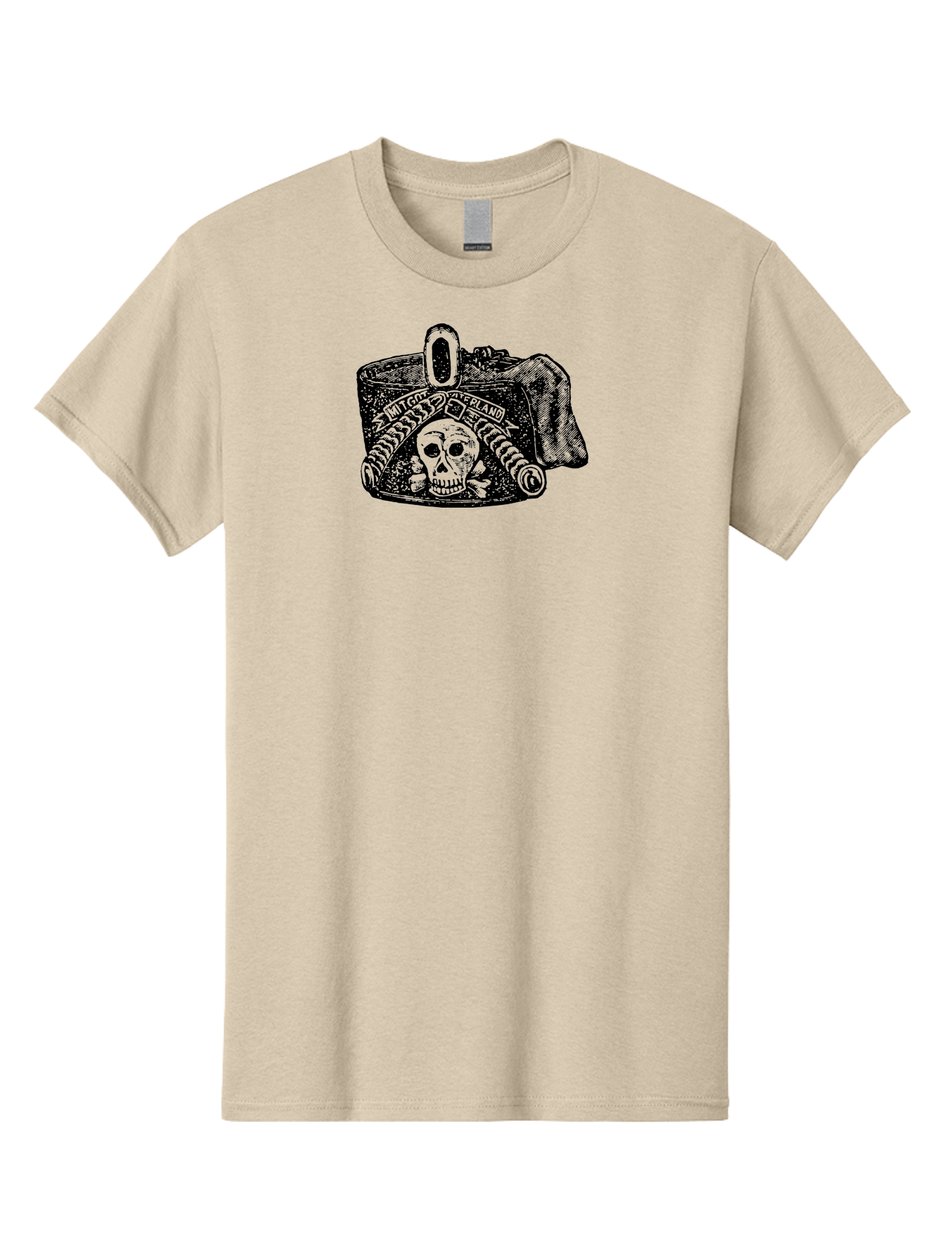 Mit-Got-Waterland Men'S Graphic Tee, 100% Cotton, Comfortable Casual Summer Wear, Machine Washable, Skull And Crossbones, Pirate Hat, Skull Illustration, Crossbones Symbol, Mit Goo Ferland, Pirate-Themed Artwork, Gothic Artwork, Aad551 15