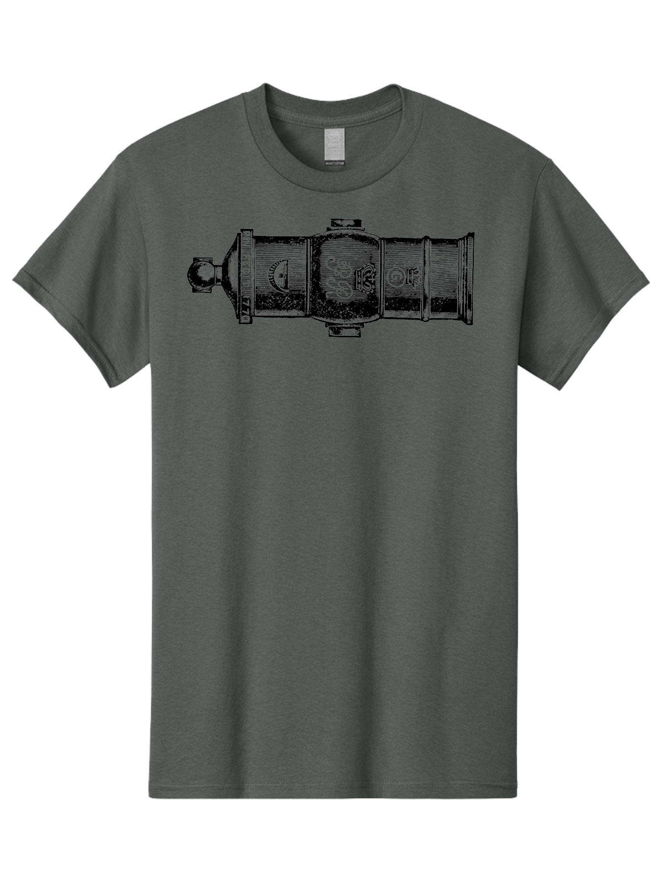 Pin-Fegut-1770-Gun Men'S Graphic Tee, 100% Cotton, Comfortable Casual Summer Wear, Machine Washable, Vintage Cannon, Historic Artillery, Pin Rebuilt 1770, Antique Weapon, Military History, Naval Warfare, Emblematic Design, Symbolic Markings Aad553 3