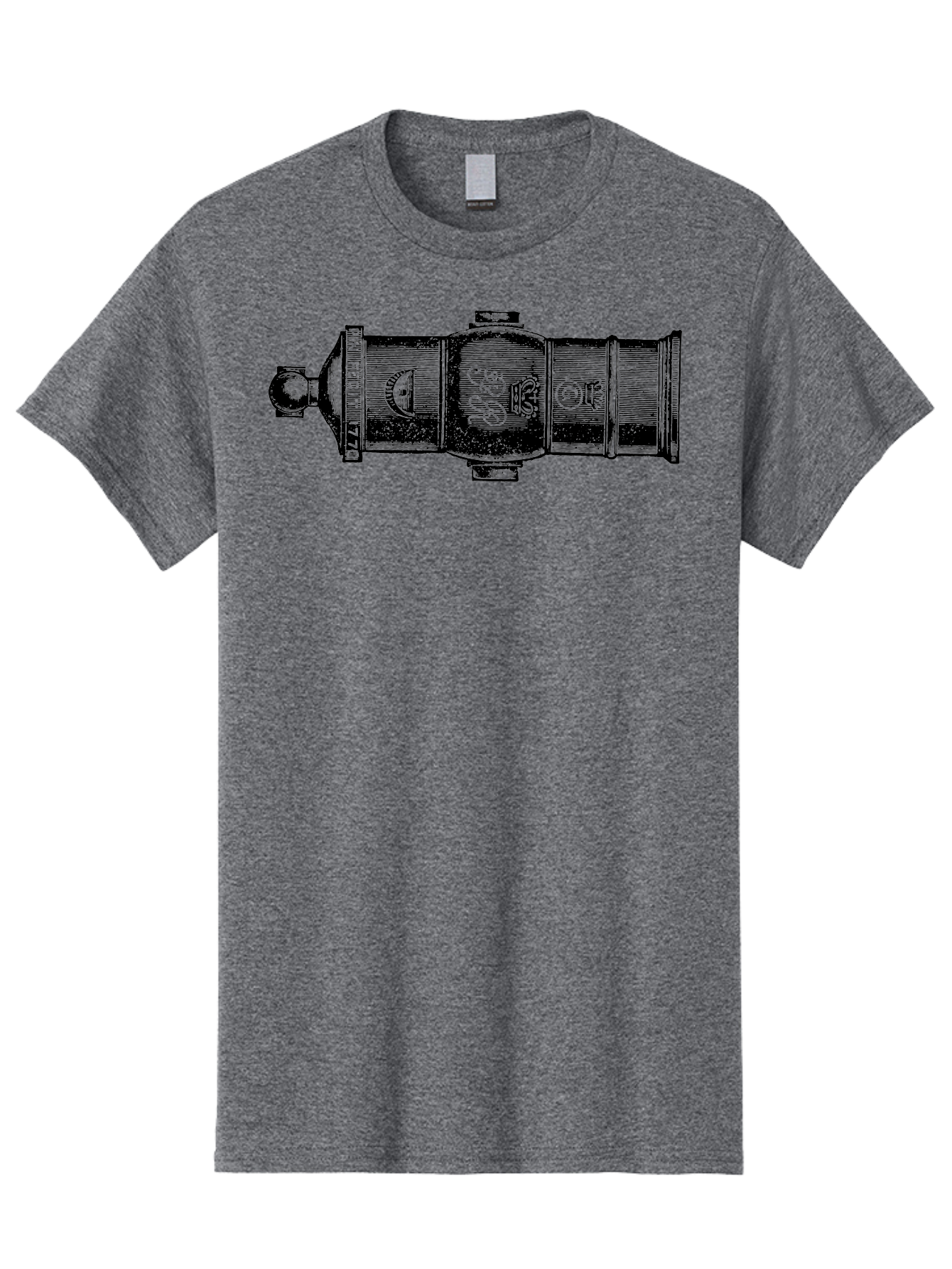 Pin-Fegut-1770-Gun Men'S Graphic Tee, 100% Cotton, Comfortable Casual Summer Wear, Machine Washable, Vintage Cannon, Historic Artillery, Pin Rebuilt 1770, Antique Weapon, Military History, Naval Warfare, Emblematic Design, Symbolic Markings Aad553 13