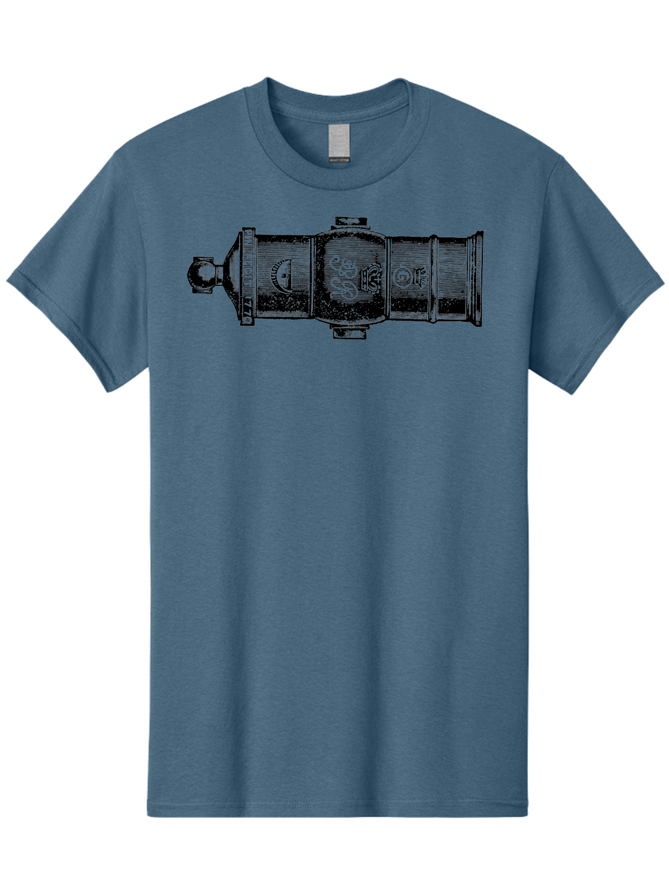 Pin-Fegut-1770-Gun Men'S Graphic Tee, 100% Cotton, Comfortable Casual Summer Wear, Machine Washable, Vintage Cannon, Historic Artillery, Pin Rebuilt 1770, Antique Weapon, Military History, Naval Warfare, Emblematic Design, Symbolic Markings Aad553 17