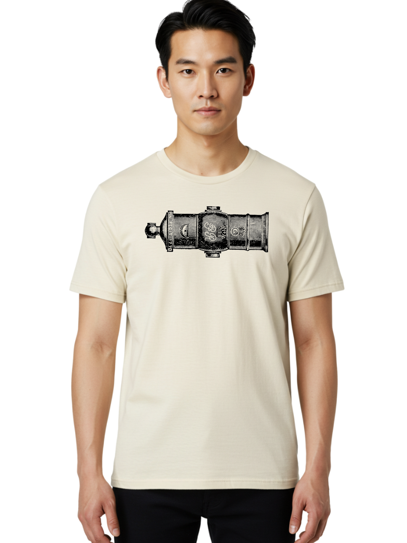 Pin-Fegut-1770-Gun Men'S Graphic Tee, 100% Cotton, Comfortable Casual Summer Wear, Machine Washable, Vintage Cannon, Historic Artillery, Pin Rebuilt 1770, Antique Weapon, Military History, Naval Warfare, Emblematic Design, Symbolic Markings Aad553 24