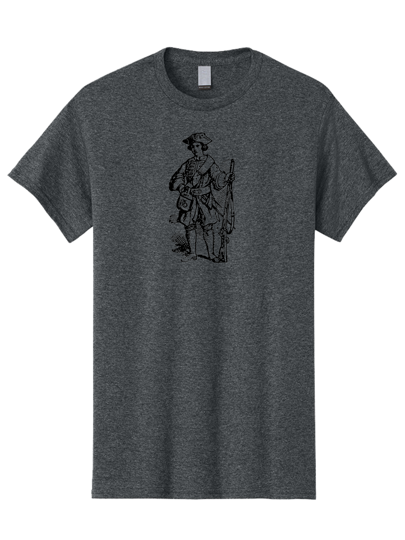 Pirate Men'S Graphic Tee, 100% Cotton, Comfortable Casual Summer Wear, Machine Washable, Frontiersman With Rifle, Historical Figure, Adventure Seeker, Daniel Boone, Outdoorsman, American History, Pioneer Spirit, Rugged Individualism, Aad554 1