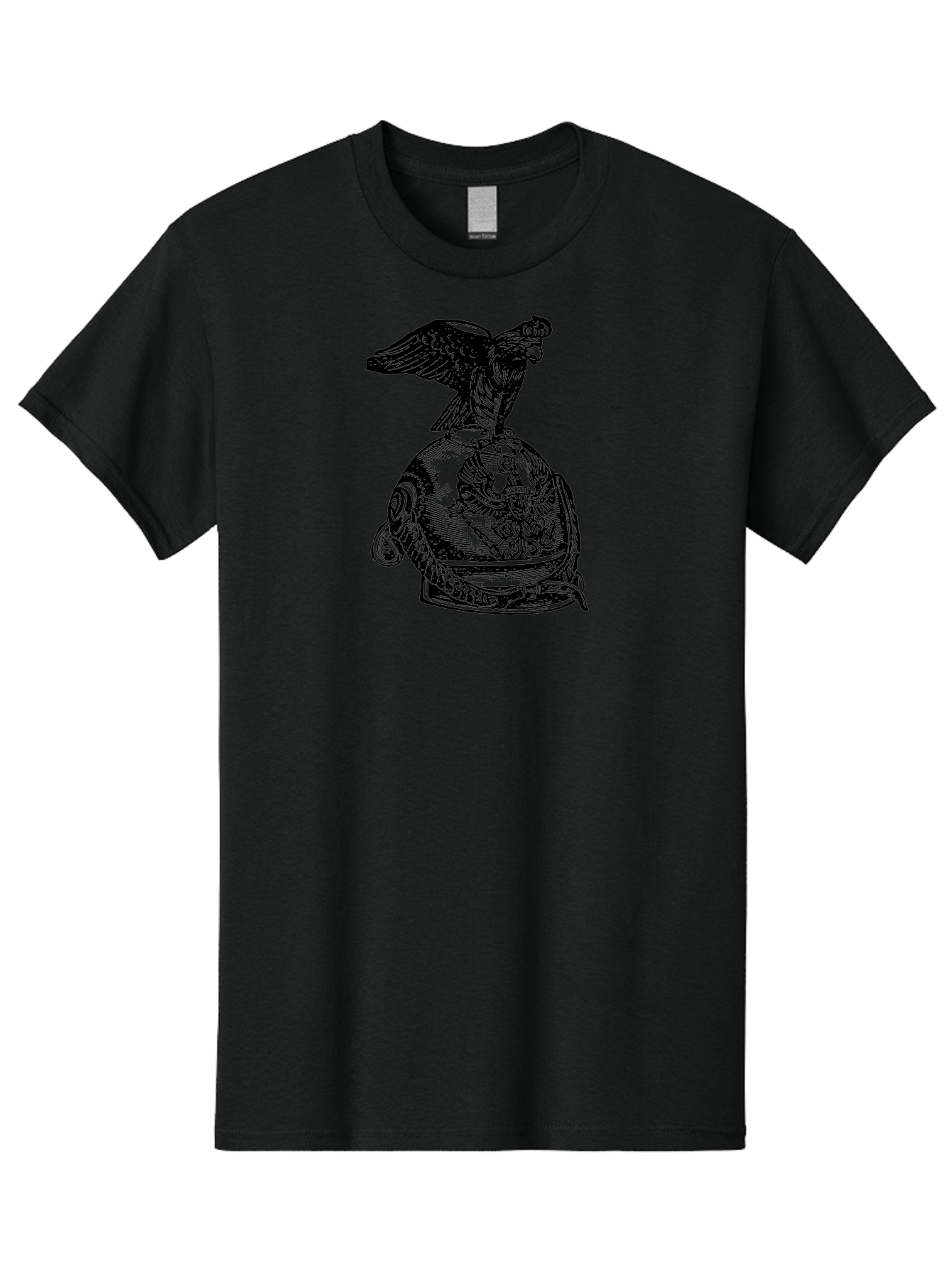 Pr-Eagle-Helmet-Crest Men'S Graphic Tee, 100% Cotton, Comfortable Casual Summer Wear, Machine Washable, Imperial Eagle, National Emblem, Symbolic Icon, Double-Headed Eagle, Historical Significance, Patriotic Symbol, Regal Crest, Aad555 15