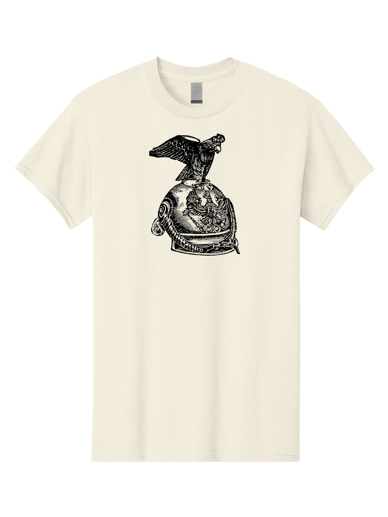Pr-Eagle-Helmet-Crest Men'S Graphic Tee, 100% Cotton, Comfortable Casual Summer Wear, Machine Washable, Imperial Eagle, National Emblem, Symbolic Icon, Double-Headed Eagle, Historical Significance, Patriotic Symbol, Regal Crest, Aad555 9