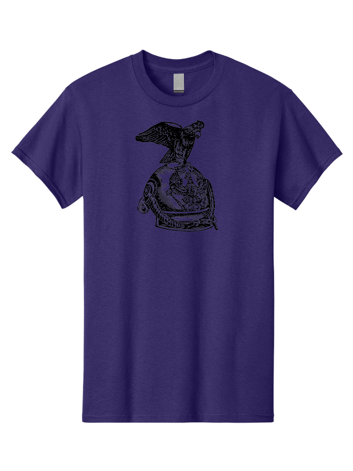 Pr-Eagle-Helmet-Crest Men'S Graphic Tee, 100% Cotton, Comfortable Casual Summer Wear, Machine Washable, Imperial Eagle, National Emblem, Symbolic Icon, Double-Headed Eagle, Historical Significance, Patriotic Symbol, Regal Crest, Aad555 25