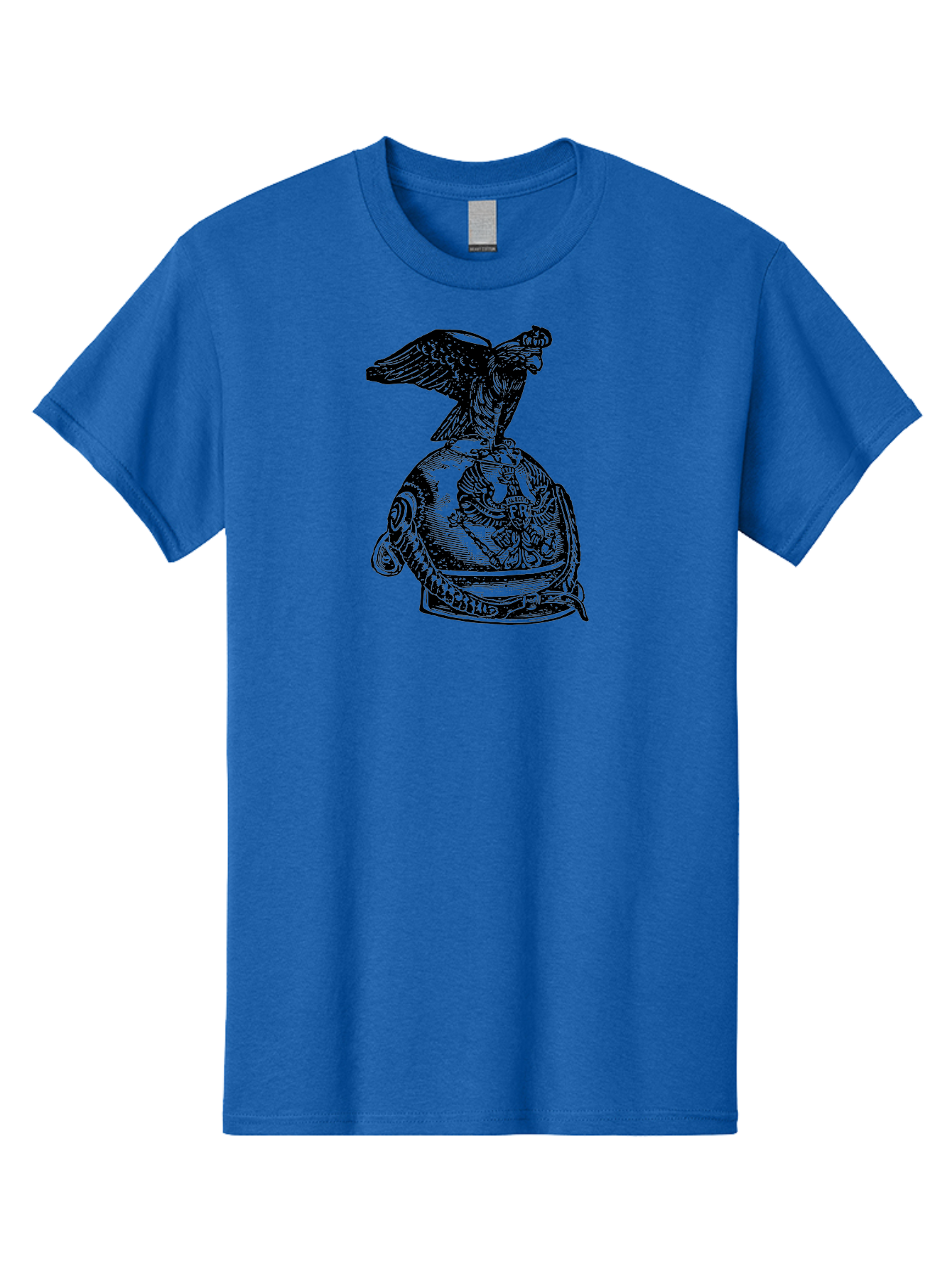 Pr-Eagle-Helmet-Crest Men'S Graphic Tee, 100% Cotton, Comfortable Casual Summer Wear, Machine Washable, Imperial Eagle, National Emblem, Symbolic Icon, Double-Headed Eagle, Historical Significance, Patriotic Symbol, Regal Crest, Aad555 11