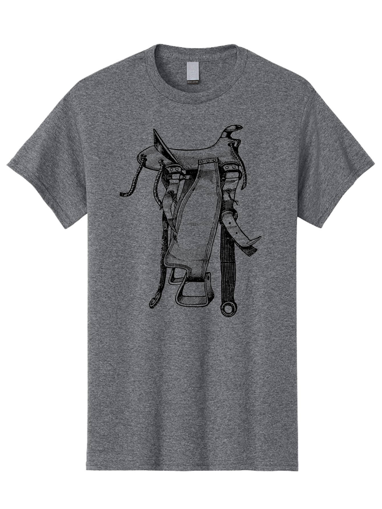 Saddle Men'S Graphic Tee, 100% Cotton, Comfortable Casual Summer Wear, Machine Washable, Western Saddle, Horse Riding, Rodeo, Western Wear, Equestrian Equipment, Leather Saddle, Riding Gear, Cowboy Equipment, Horseback Riding Aad557 13