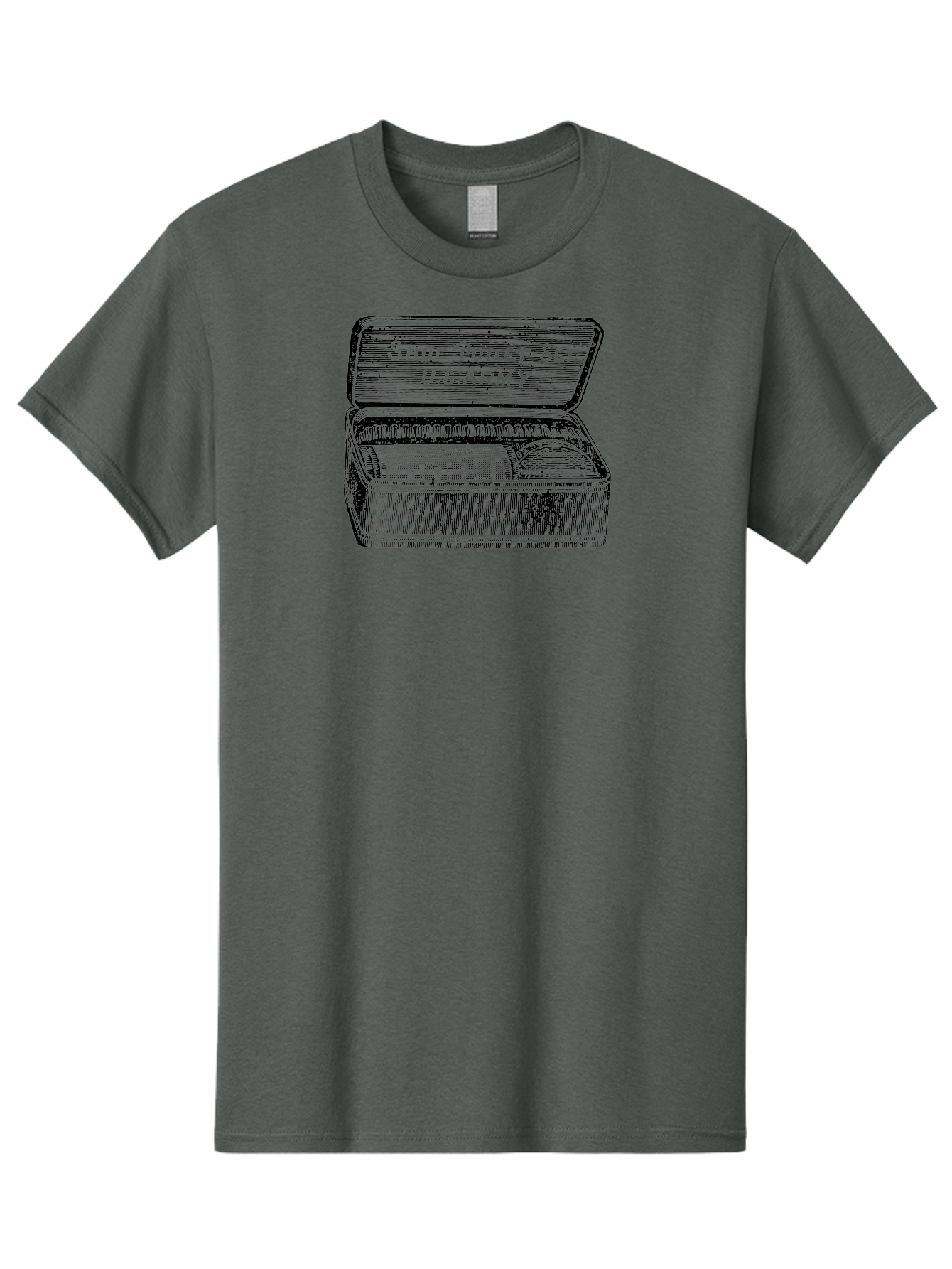 Shoe-Polish-Set Men'S Graphic Tee, 100% Cotton, Comfortable Casual Summer Wear, Machine Washable, Shoe Polish, Shoe Care, Polish Set, U.S. Army, Vintage Accessories, Leather Goods, Shoe Maintenance, Kiwi Polish, Express Shoeshine Aad558 13