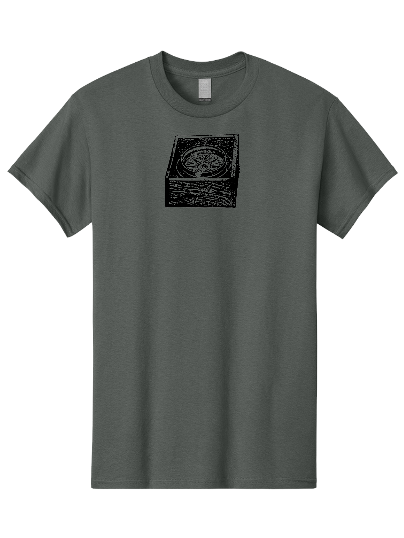 Sundial Men'S Graphic Tee, 100% Cotton, Comfortable Casual Summer Wear, Machine Washable, Sundial On A Stone Pedestal, Ancient Timekeeping, Traditional Clock, Symbolic Representation, Vintage Artwork, Grunge Texture, Monochrome Design Aad561 23