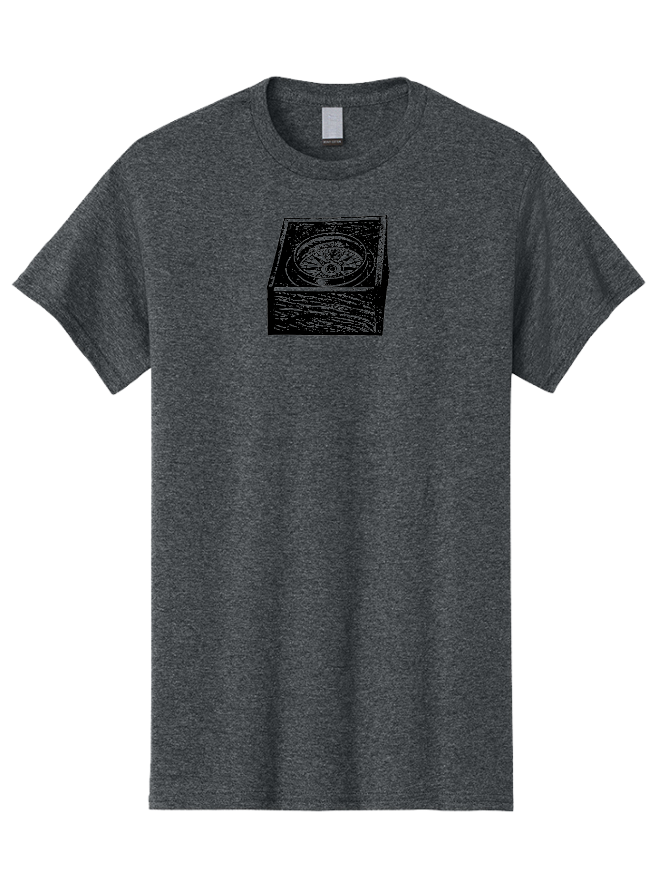 Sundial Men'S Graphic Tee, 100% Cotton, Comfortable Casual Summer Wear, Machine Washable, Sundial On A Stone Pedestal, Ancient Timekeeping, Traditional Clock, Symbolic Representation, Vintage Artwork, Grunge Texture, Monochrome Design Aad561 7