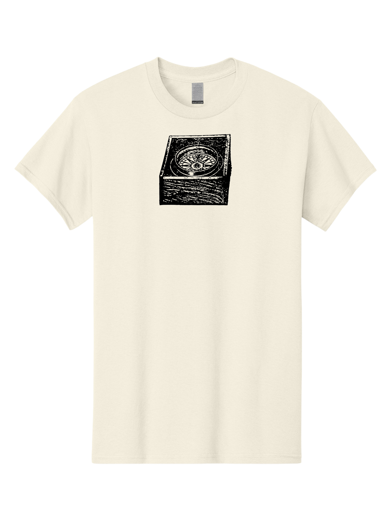 Sundial Men'S Graphic Tee, 100% Cotton, Comfortable Casual Summer Wear, Machine Washable, Sundial On A Stone Pedestal, Ancient Timekeeping, Traditional Clock, Symbolic Representation, Vintage Artwork, Grunge Texture, Monochrome Design Aad561 9