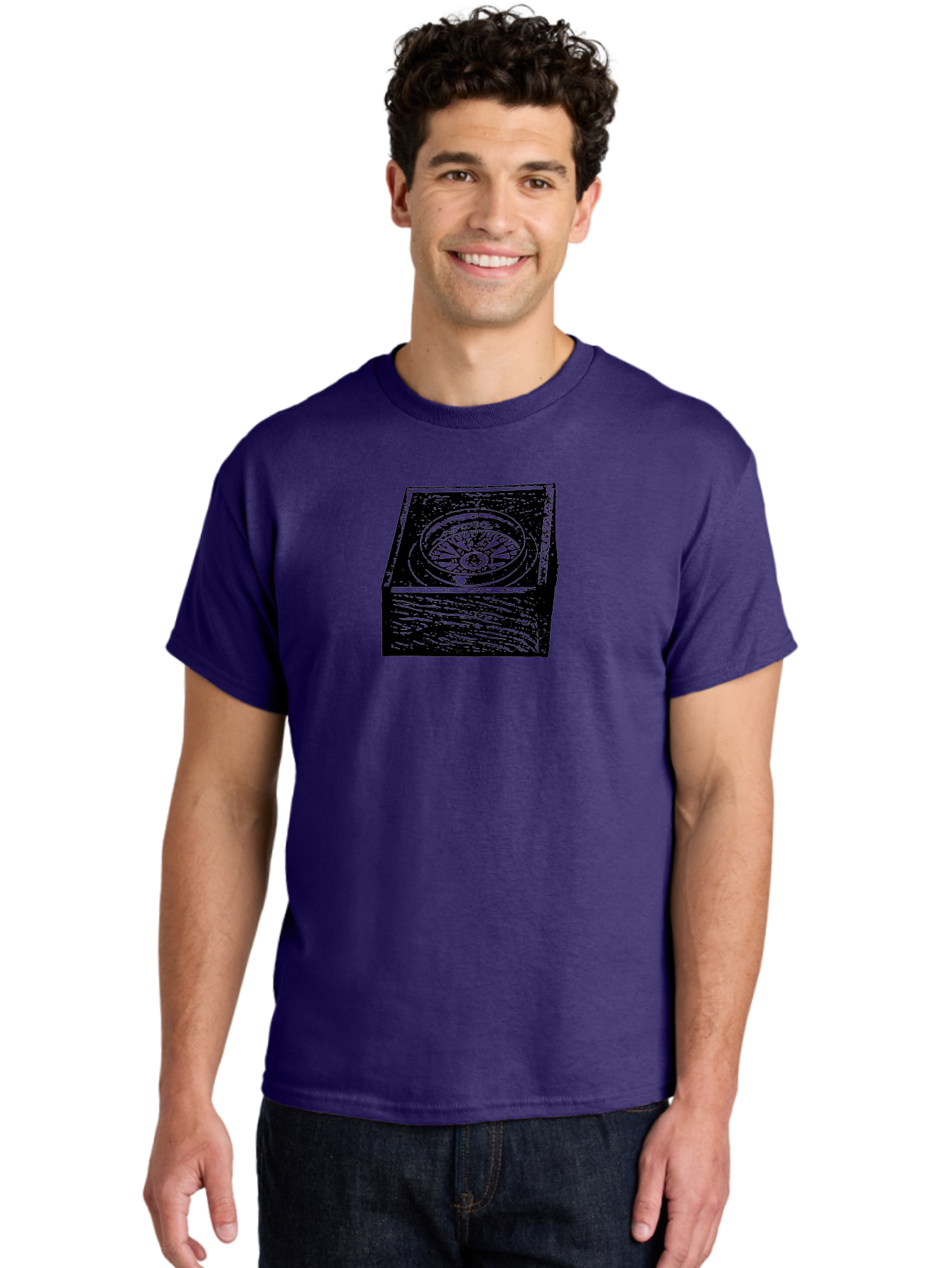 Sundial Men'S Graphic Tee, 100% Cotton, Comfortable Casual Summer Wear, Machine Washable, Sundial On A Stone Pedestal, Ancient Timekeeping, Traditional Clock, Symbolic Representation, Vintage Artwork, Grunge Texture, Monochrome Design Aad561 26