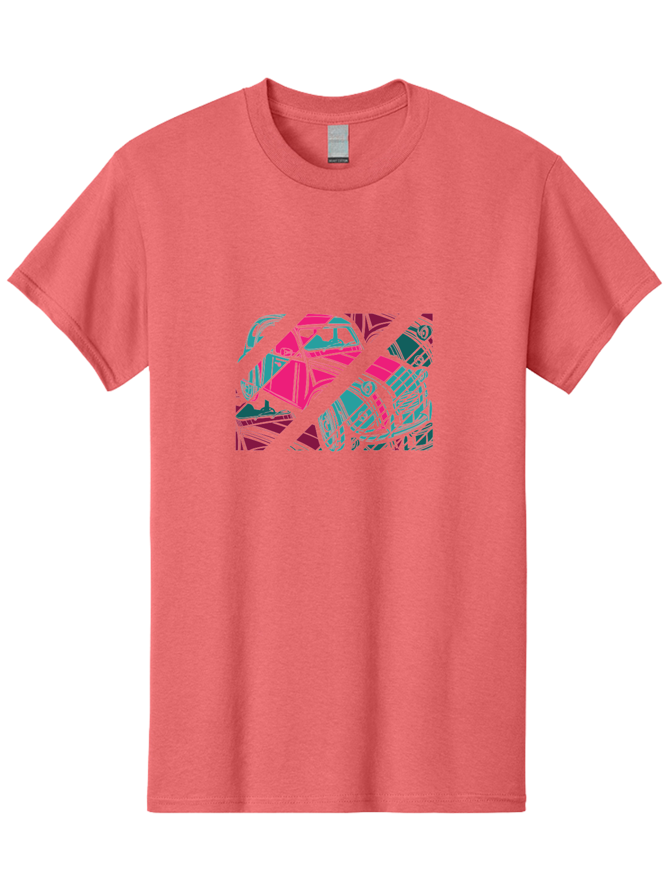 Abstract-Shapes Men'S Graphic Tee, 100% Cotton, Comfortable Casual Summer Wear, Machine Washable, Abstract Art, Modern Design, Vibrant Colors, Pink, Blue, Geometric Shapes, Mixed Media, Creative Expression, Artistic Texture, Contemporary Style Aad568 17