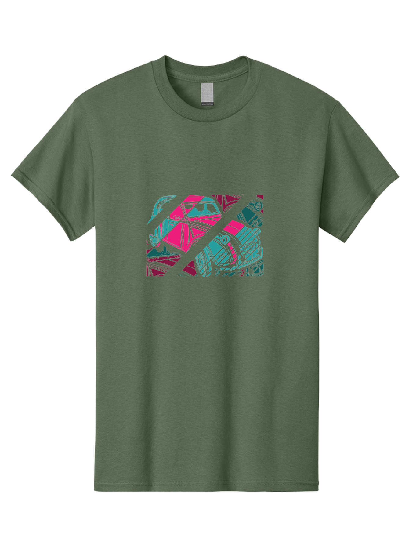 Abstract-Shapes Men'S Graphic Tee, 100% Cotton, Comfortable Casual Summer Wear, Machine Washable, Abstract Art, Modern Design, Vibrant Colors, Pink, Blue, Geometric Shapes, Mixed Media, Creative Expression, Artistic Texture, Contemporary Style Aad568 13