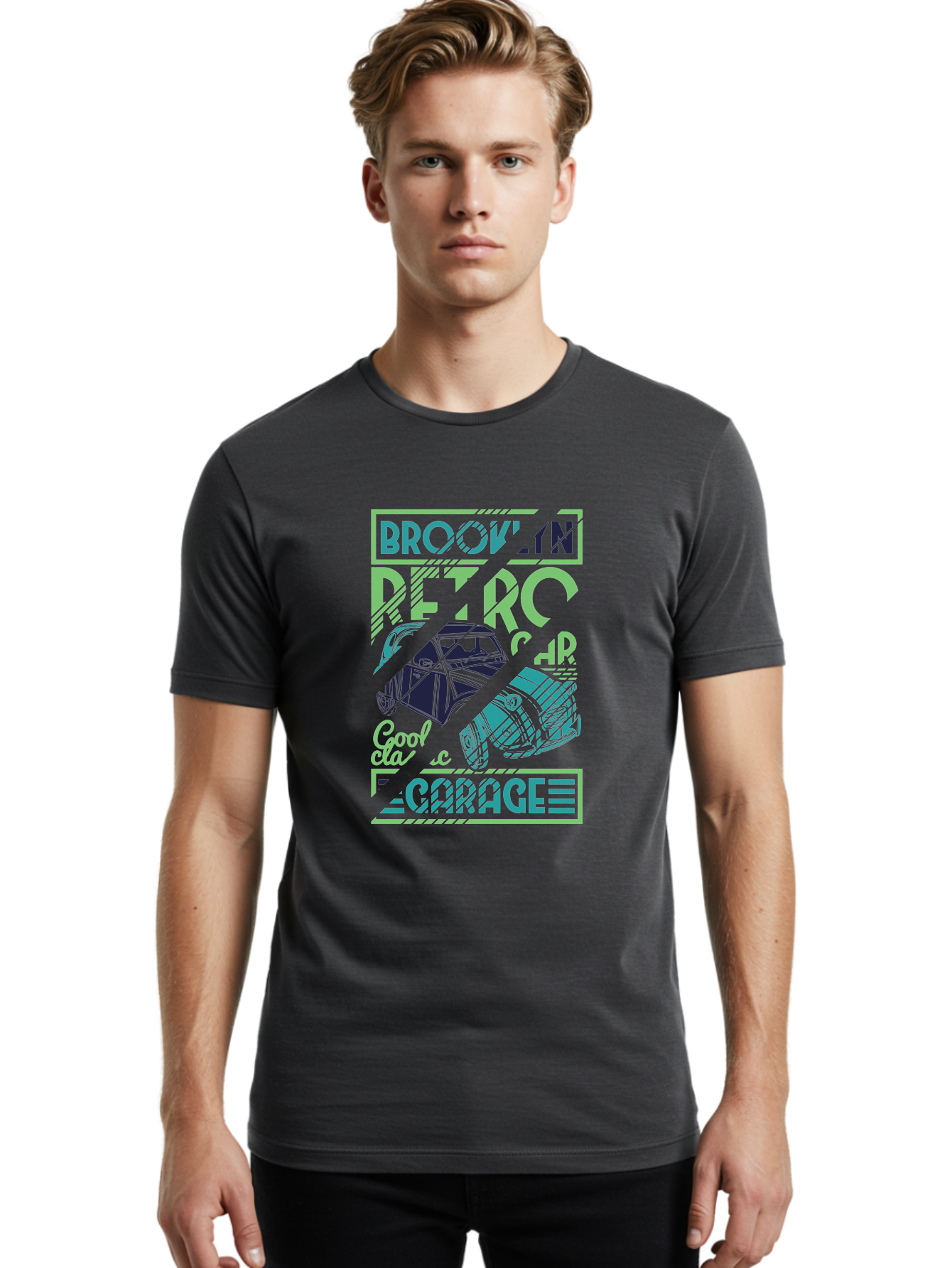 Brook-N-Petro-Car-Cool Men'S Graphic Tee, 100% Cotton, Comfortable Casual Summer Wear, Machine Washable, Vintage Car, Retro Automobile, Cool Design, Stylized Vehicle, Drift Car, Custom Graphic, Automotive Art, Graphic Design, Typography, Aad569 8