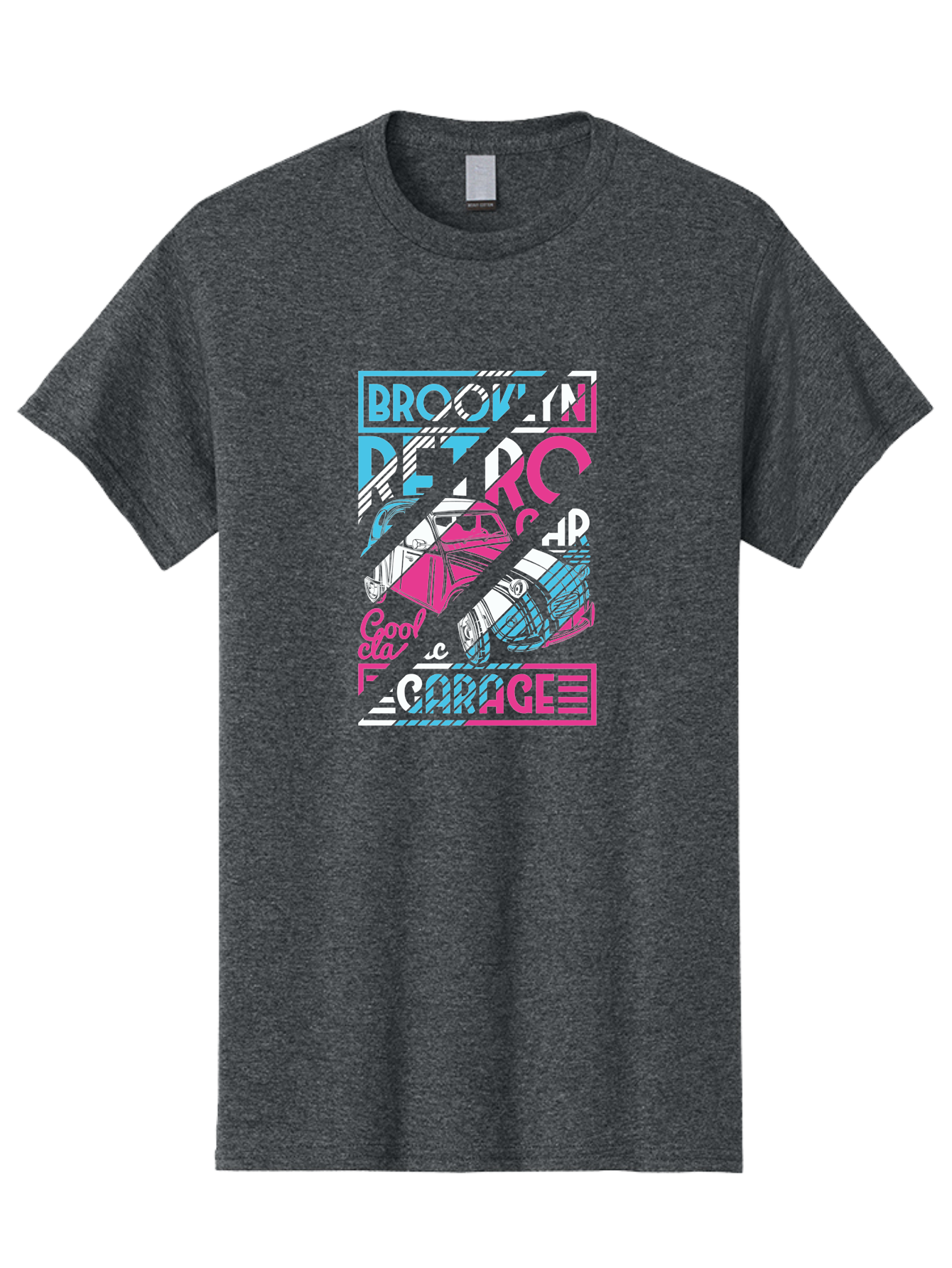 Brooklyn-Petrcar-Garage Men'S Graphic Tee, 100% Cotton, Comfortable Casual Summer Wear, Machine Washable, Graffiti Art, Urban Culture, Streetwear Fashion, Brooklyn Style, Garage Vibes, Typography Design, Typographic Art, Abstract Shapes, Aad570 17