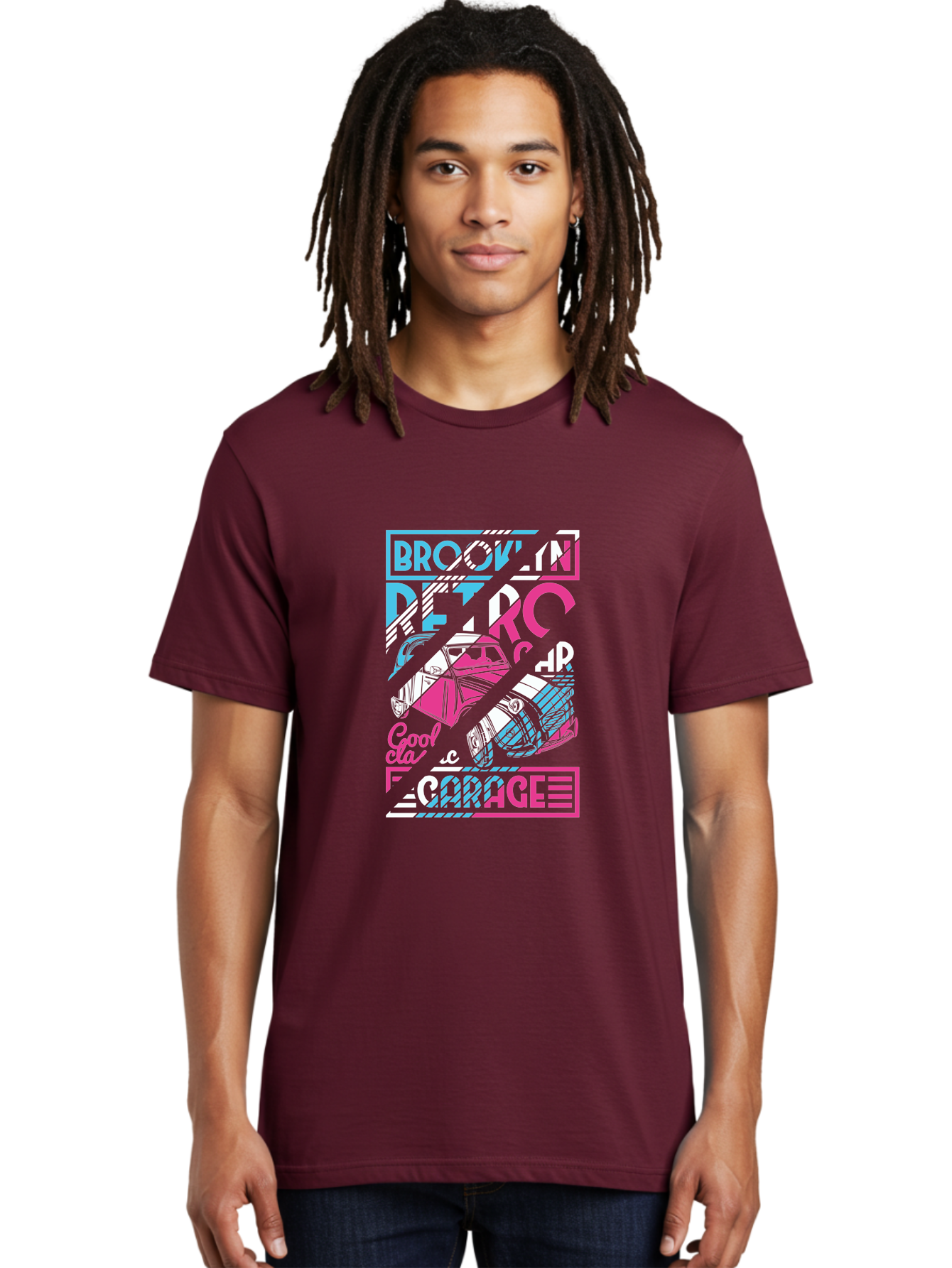 Brooklyn-Petrcar-Garage Men'S Graphic Tee, 100% Cotton, Comfortable Casual Summer Wear, Machine Washable, Graffiti Art, Urban Culture, Streetwear Fashion, Brooklyn Style, Garage Vibes, Typography Design, Typographic Art, Abstract Shapes, Aad570 28