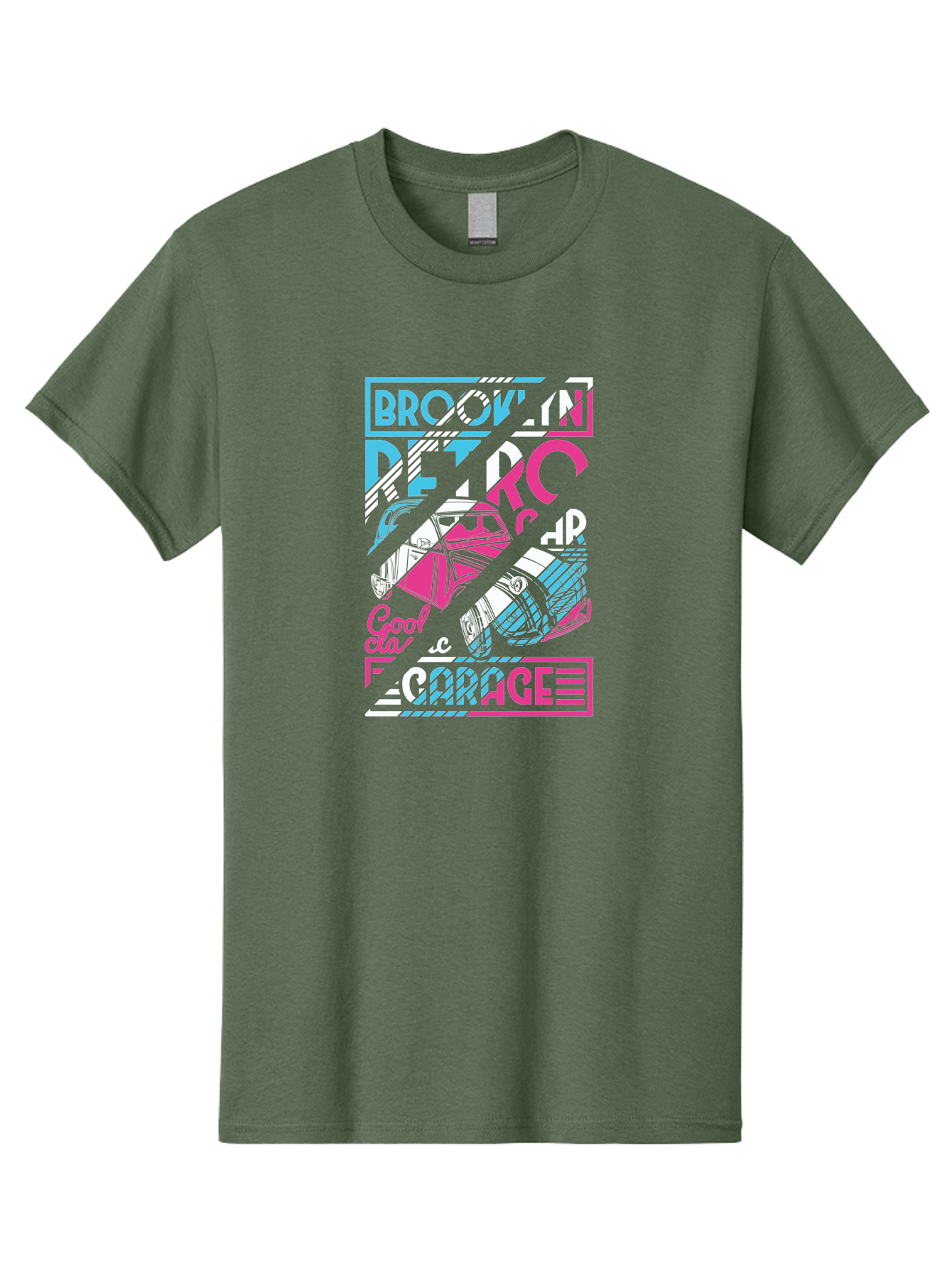 Brooklyn-Petrcar-Garage Men'S Graphic Tee, 100% Cotton, Comfortable Casual Summer Wear, Machine Washable, Graffiti Art, Urban Culture, Streetwear Fashion, Brooklyn Style, Garage Vibes, Typography Design, Typographic Art, Abstract Shapes, Aad570 15