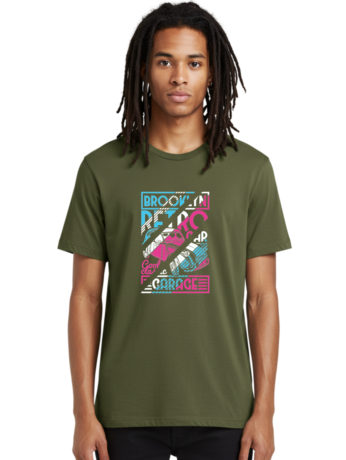 Brooklyn-Petrcar-Garage Men'S Graphic Tee, 100% Cotton, Comfortable Casual Summer Wear, Machine Washable, Graffiti Art, Urban Culture, Streetwear Fashion, Brooklyn Style, Garage Vibes, Typography Design, Typographic Art, Abstract Shapes, Aad570 16